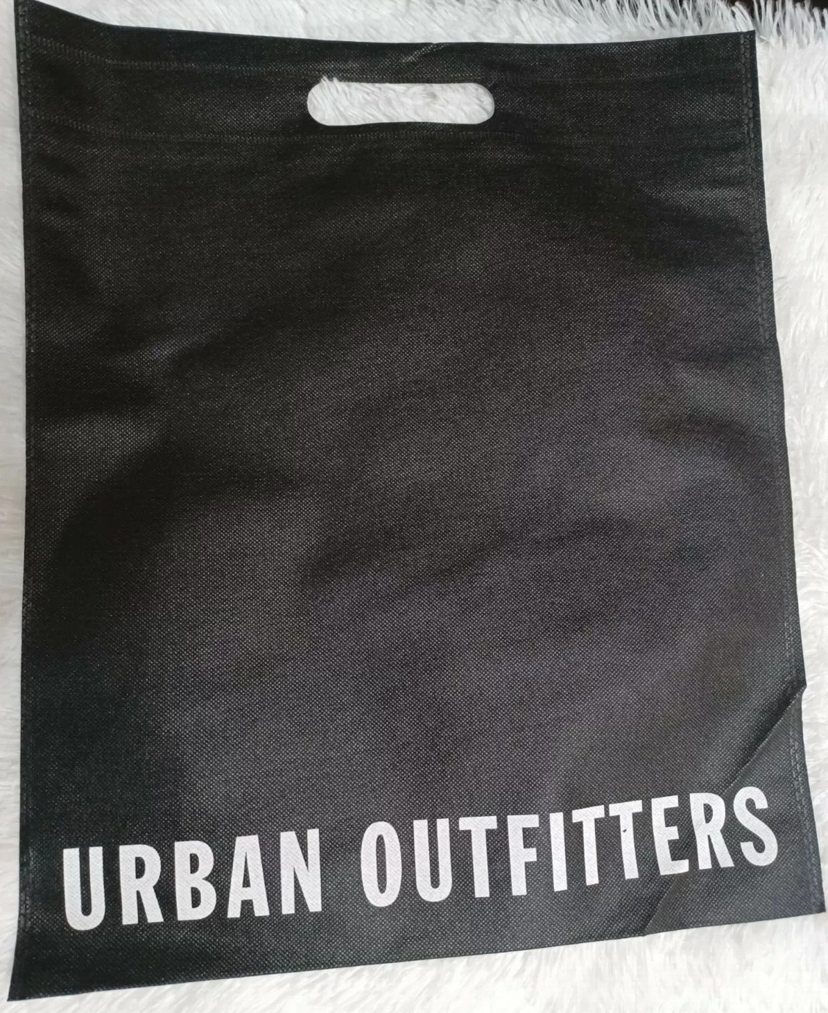 Urban Outfitters Logo Black Tote Grocery Shopping Bag 18” x 15″ Bag Reusable