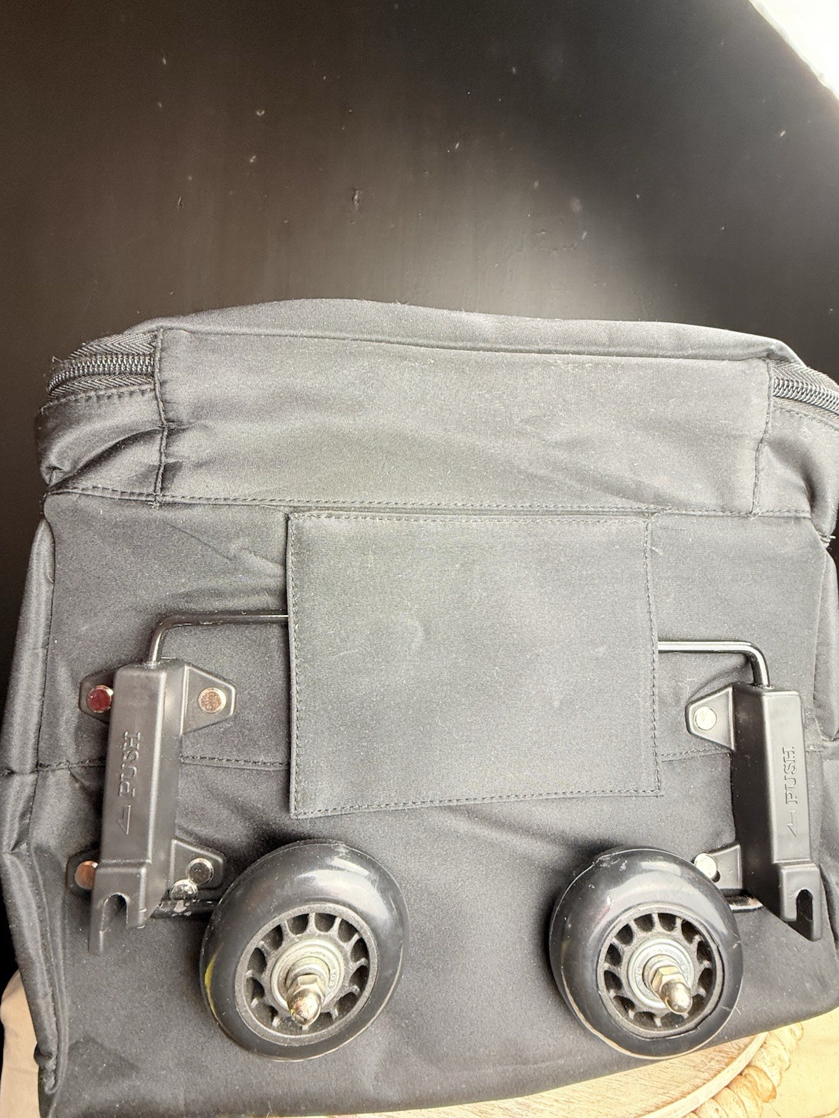 TOTES Cart-in-a-tote Large Wheeled Bag Shopping Travel Black Collapsible
