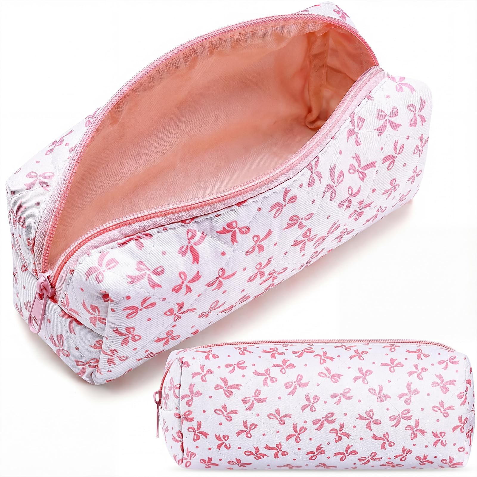Paterr Floral Makeup Bag Aesthetic Flower 7.48 x 3.15 x 2.36 inches, Pink