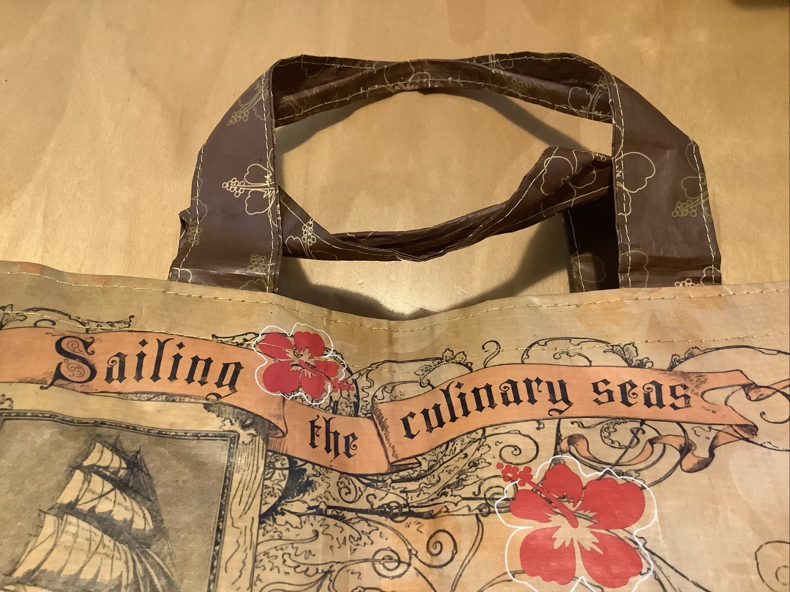 NEW Vintage Trader Joe’s Shopping Bag Tote “Sailing the Culinary Seas” EXT RARE