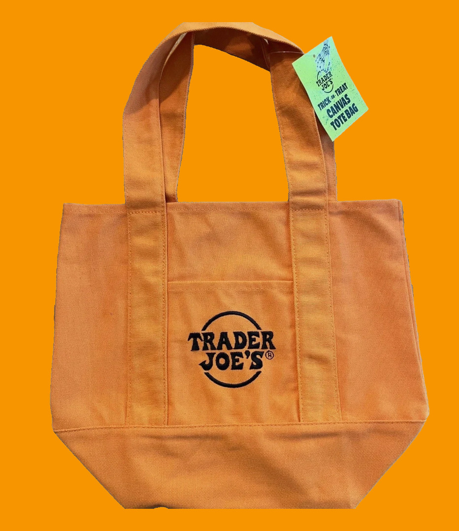 NWT Trader Joe’s 2025 Mini Halloween Tote Bag – Orange Black Purple Multicolor