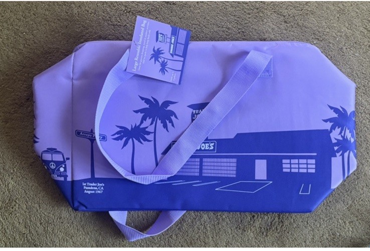 Trader Joe’s 8 Gallons Reusable Bag Cooler Large Insulated Tote Lavender Purple