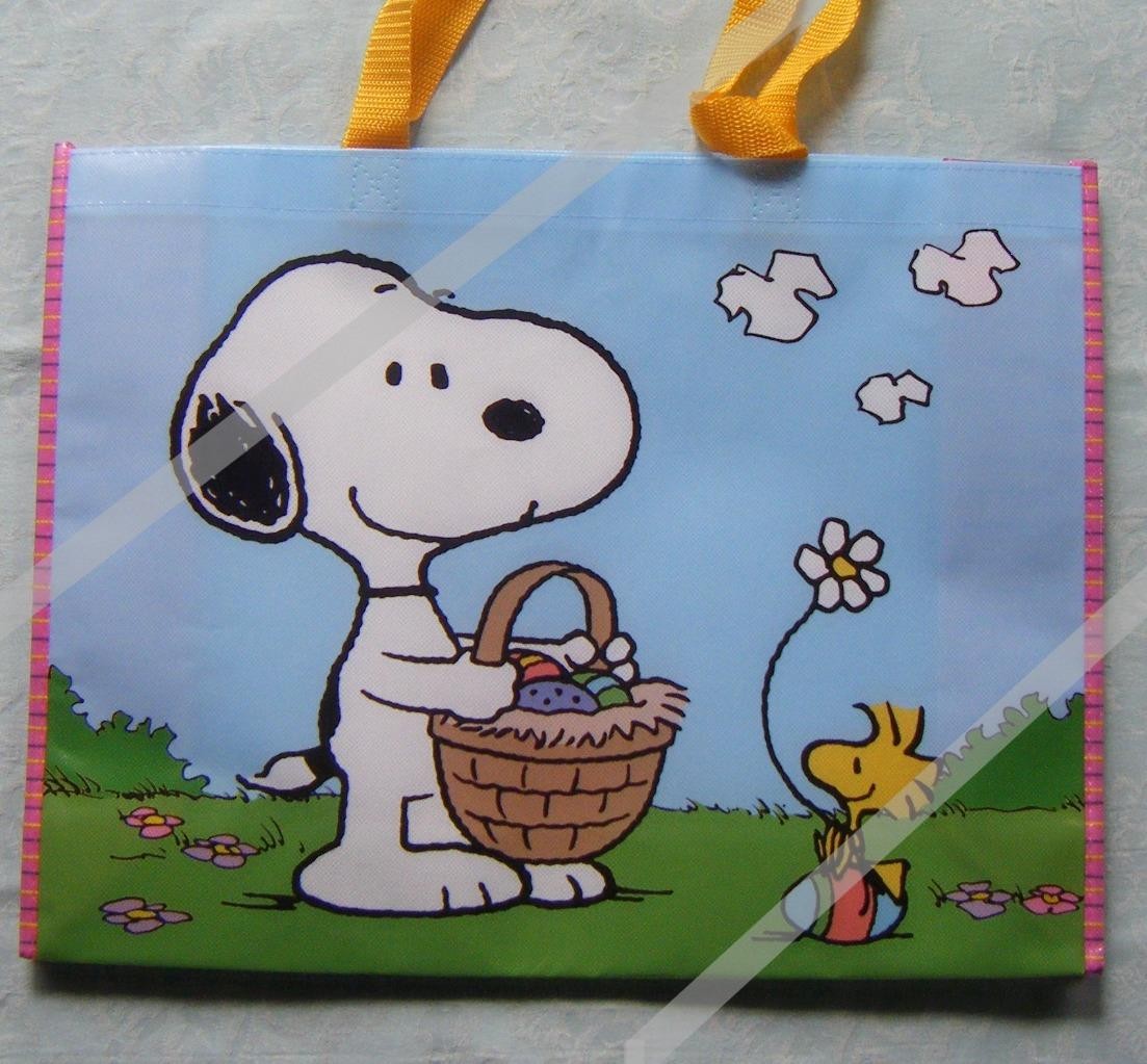 Peanuts EASTER Large Reusable Shopping Tote Bag New (2/989)