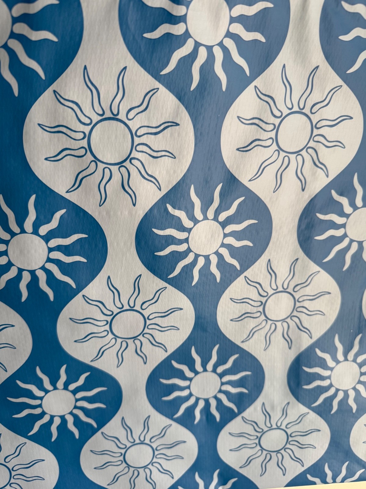 TJ MAXX REUSABLE TOTE SHOPPING BAG 20″ X 18″ SUN STAR MEDALLION BOHO BLUE NEW
