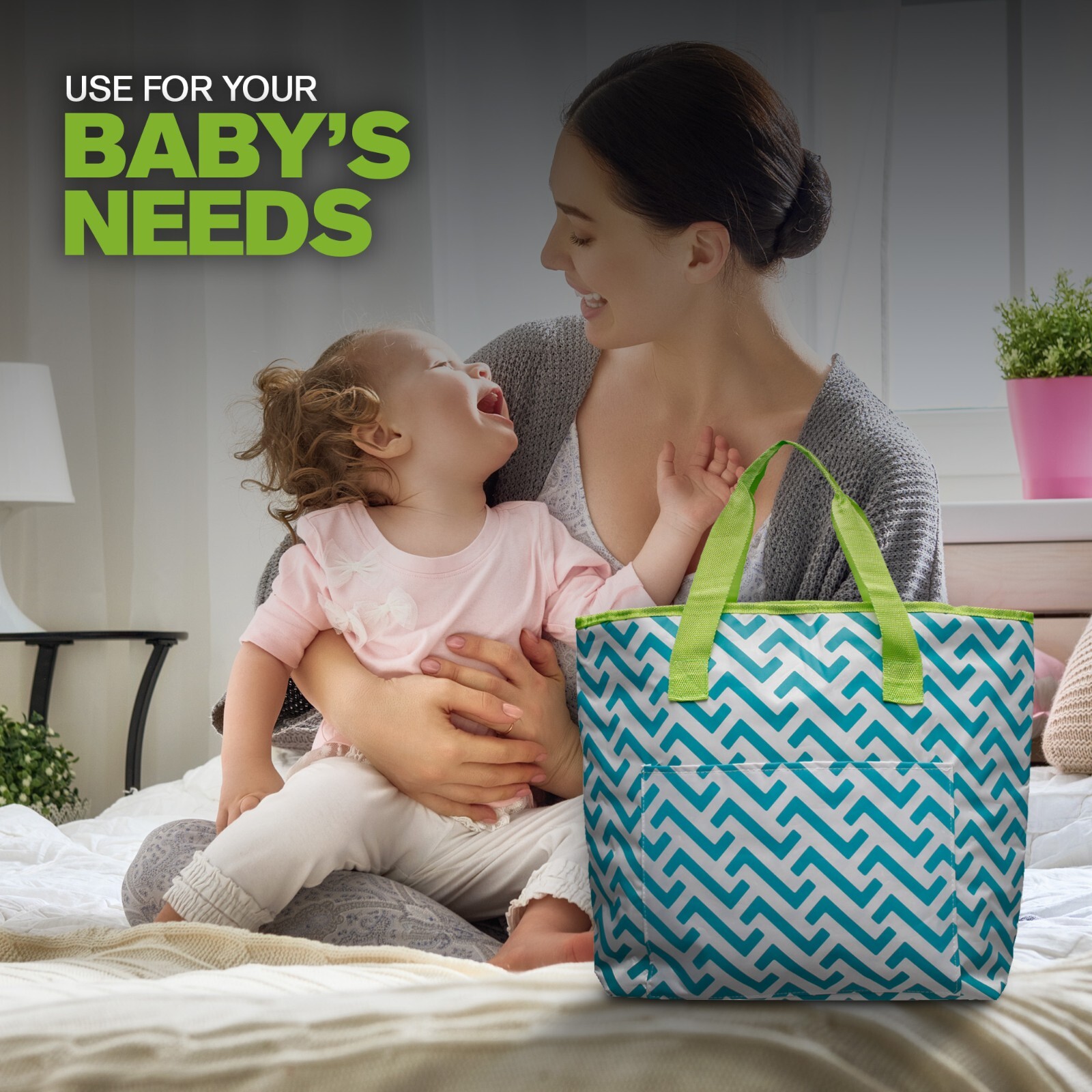 Tote Bag with Zipper Travel Bags for Women Beach Shopping Waterproof Dry