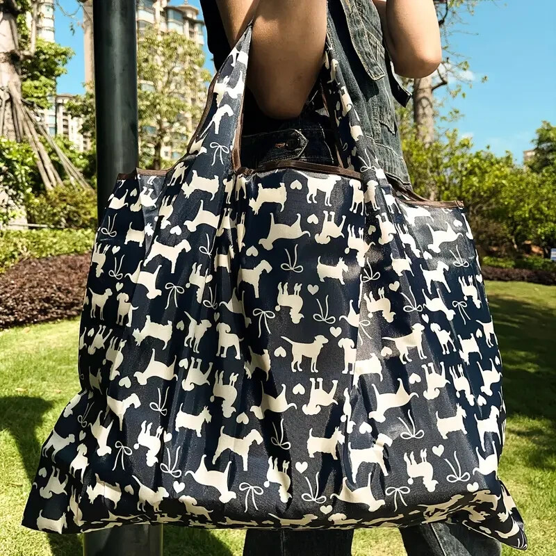2 X Tote Bag, Portable Lightweight Shoulder Bag For Shopping, Grocery Bags
