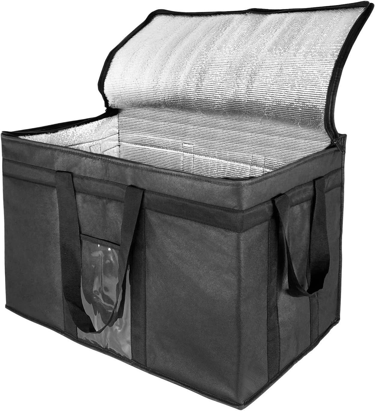 Cooler Bag with Zipper, Grocery Lunch Keeps Food Hot Cold for Shopping Picnic