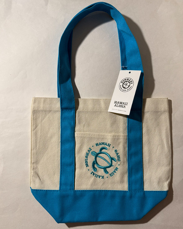 Hawaii Exclusive Canvas Mini Tote Bag Honu & Hibiscus Limited Edition 2026