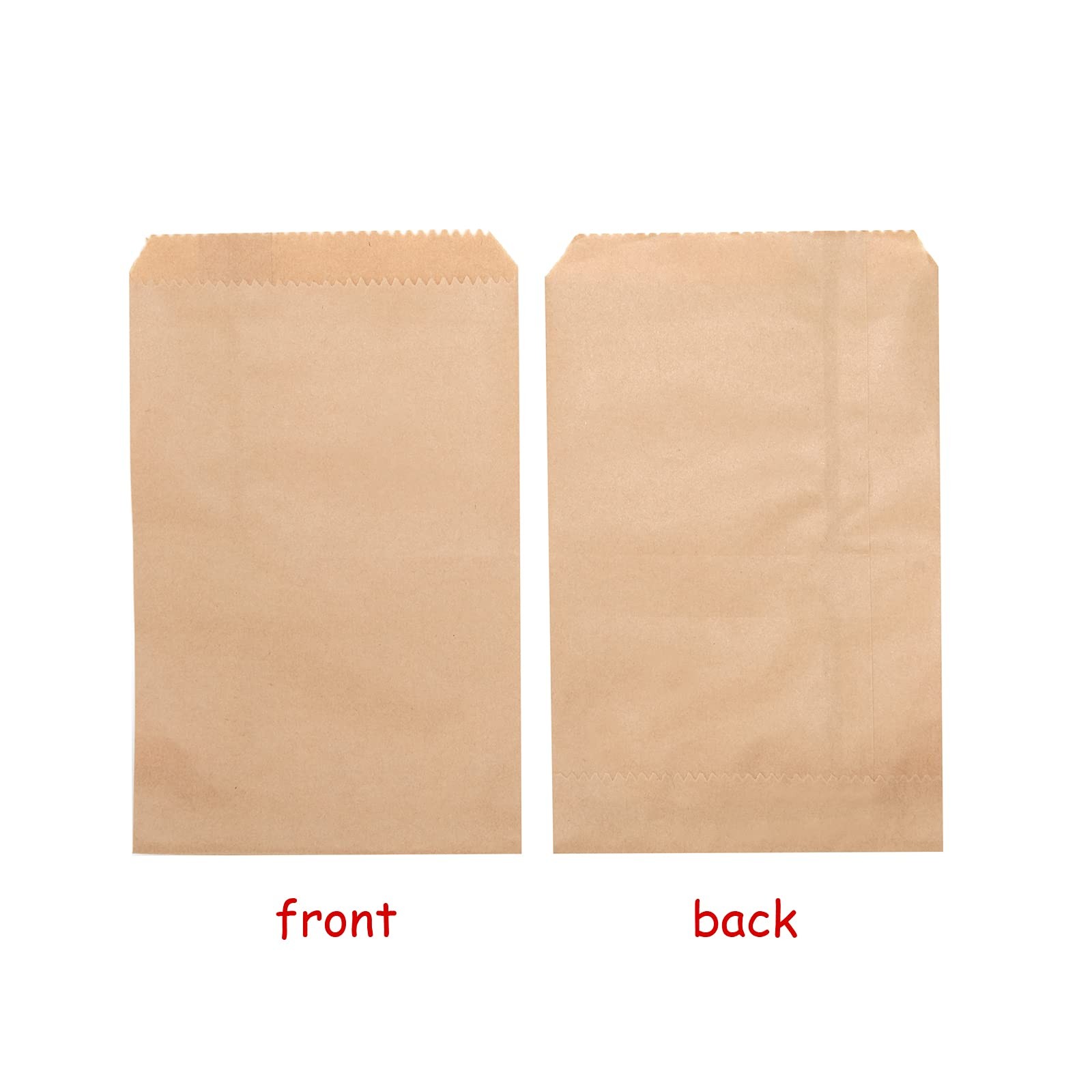 Volanic 100PCS 4X6 Inch Kraft Paper Bags Small 4×6 (Pack of 100), Brown