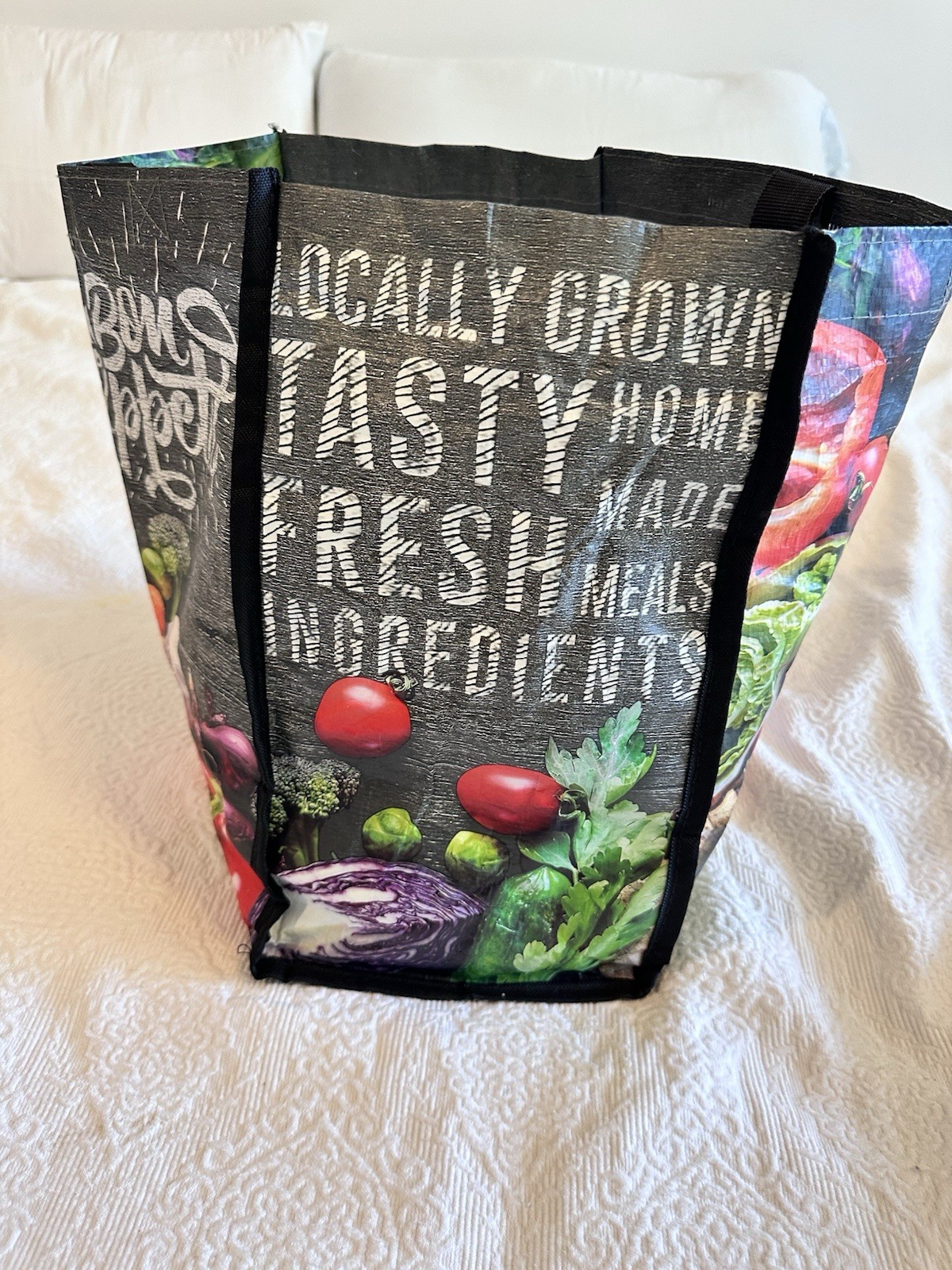 Large reusable shopping tote bag viral tote bag Bon Appetite Brooklyn Fare Stop