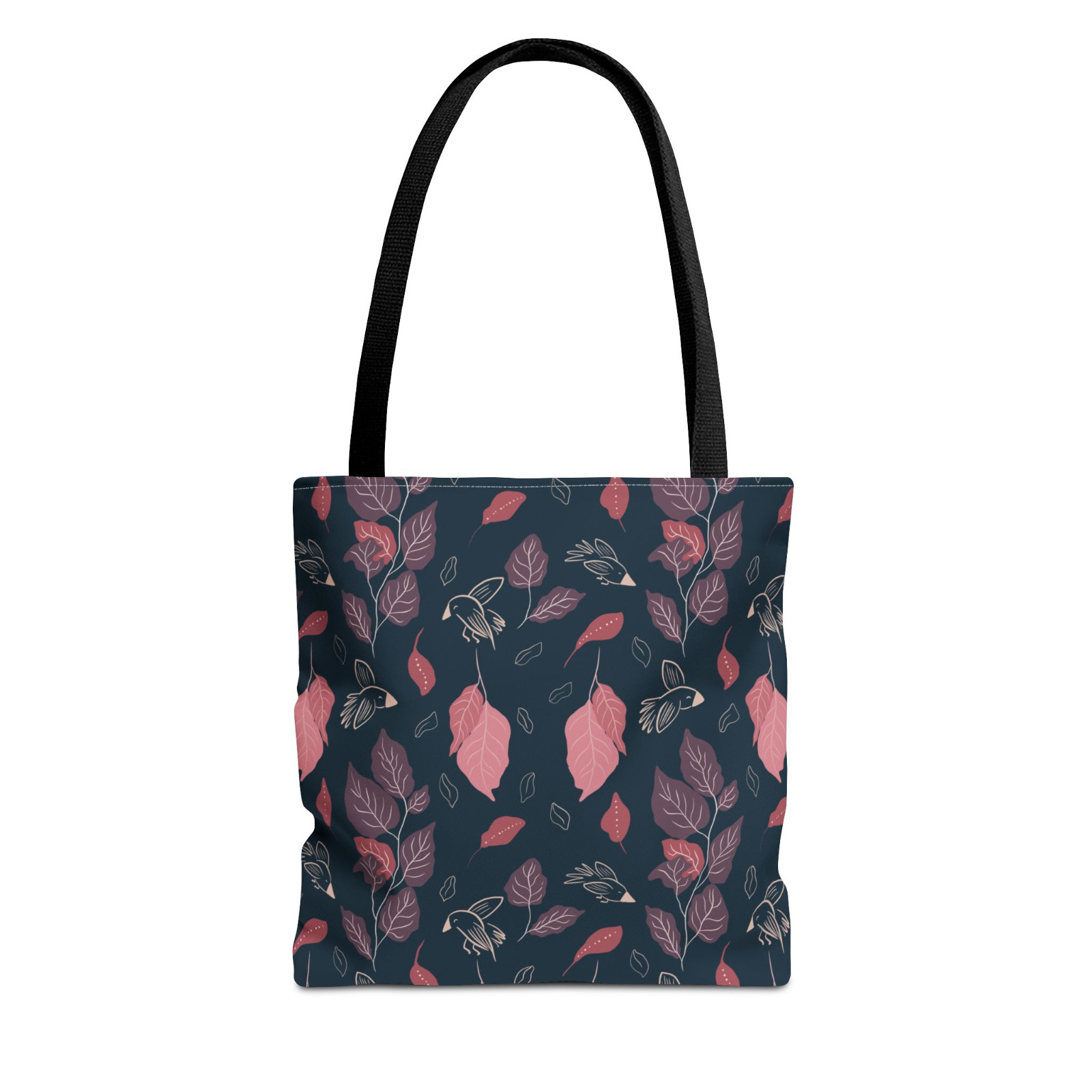 Birds Durable Tote Bag, Grocery Bag, Reusable Shopping Bag, Medium Weight Fabric