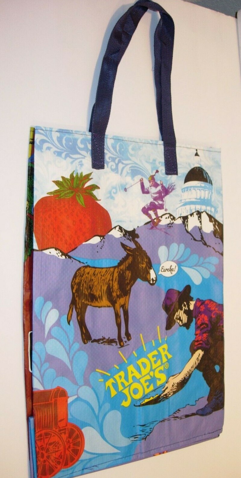 NEW Reusable Shopping Grocery Eco Tote Bag norcal CALIFORNIA TRADER JOES 11X16X7
