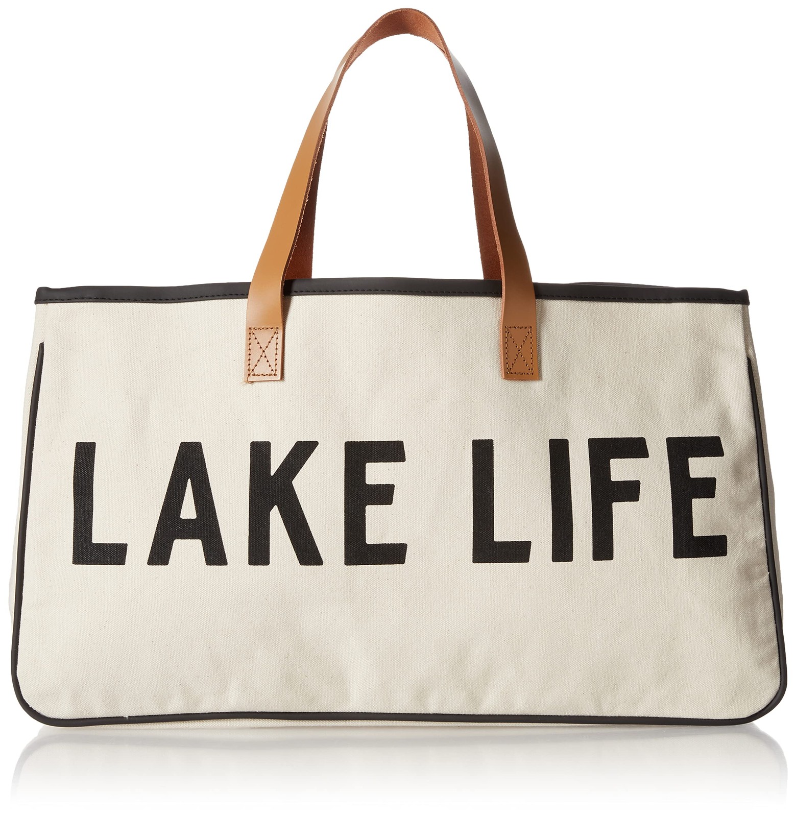 Womens Tote – Cotton Canvas Shoulder Bag with Leather Handles and Waterproof …