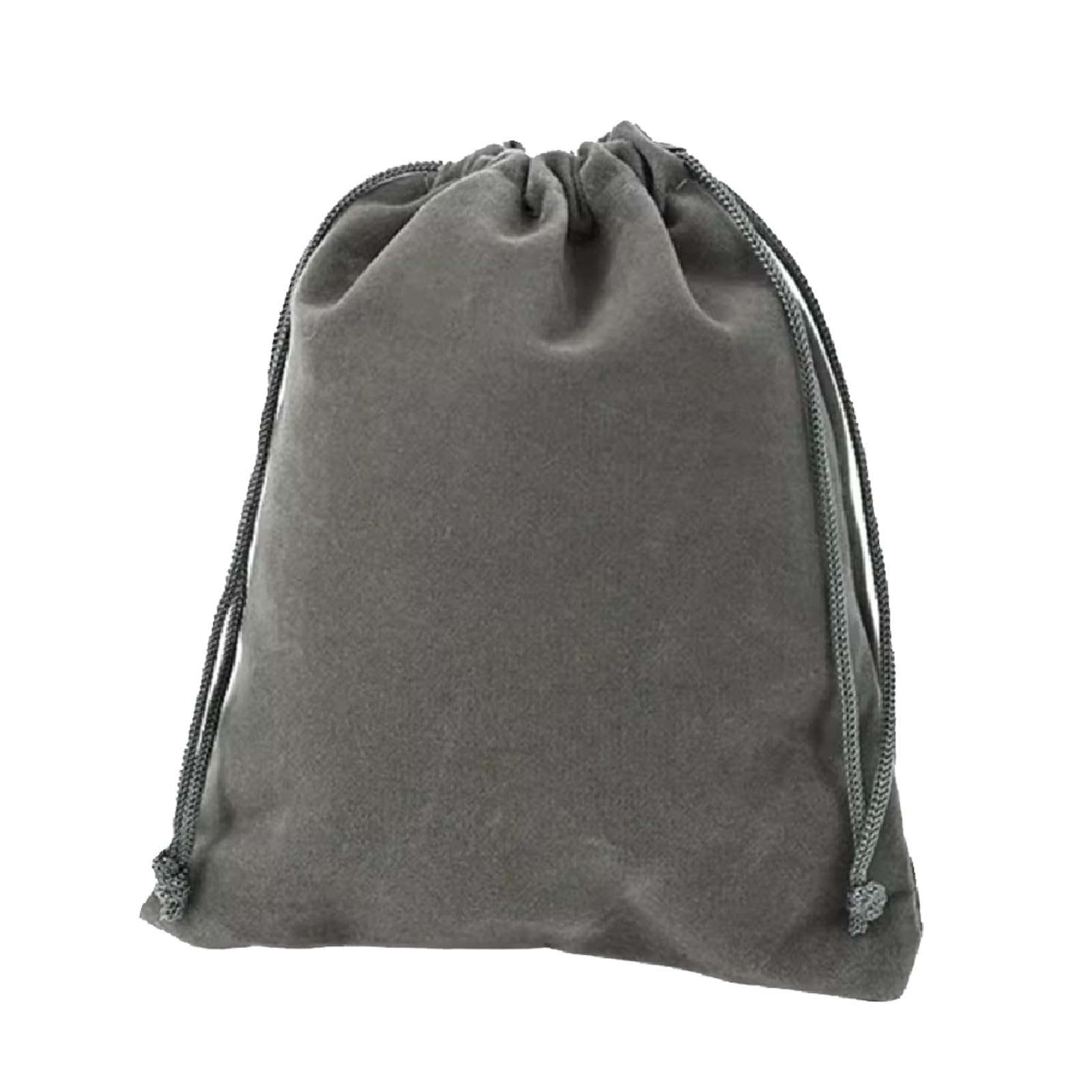 Aestivate 8 Pack Large Velvet Drawstring Pouch, Bag Large, Dark Grey