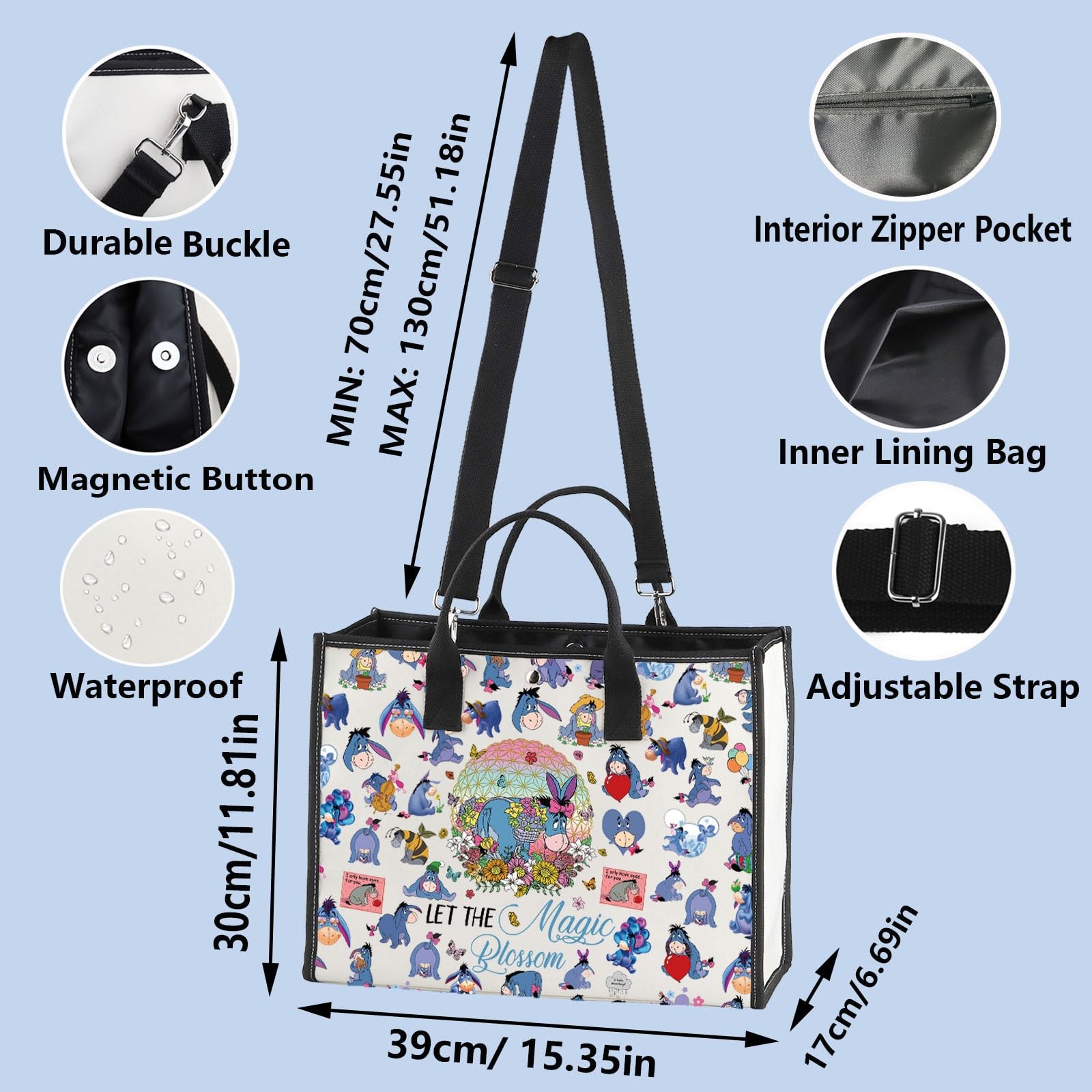 Donkey Tote Bag Movie Fans Gift Let The Blossom Reusable Grocery Bag Cartoon …