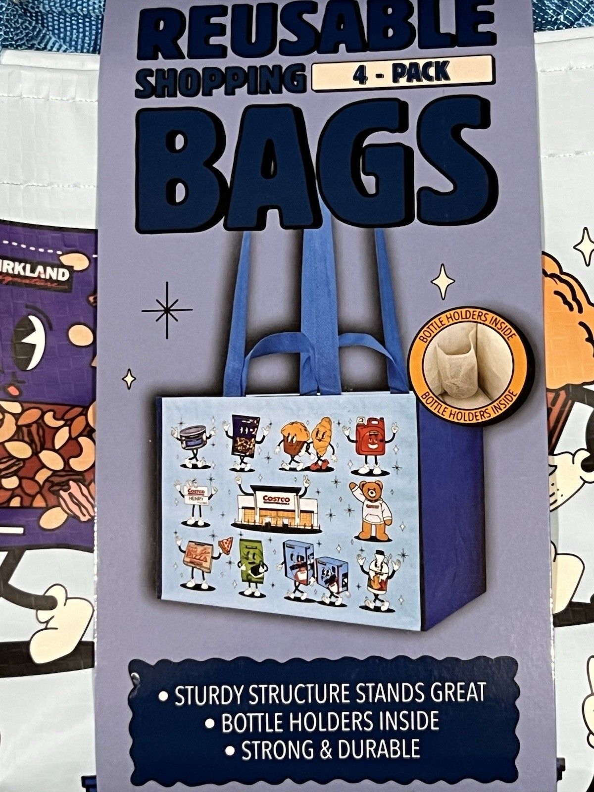 KeepCool Reusable Character Tote Bag, 4-count 20x14x12