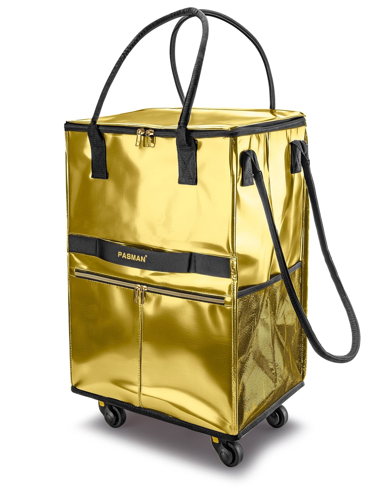 67-120L Rolling Shopping Bag with 5 Wheels Foldable Grocery Utility Cart New