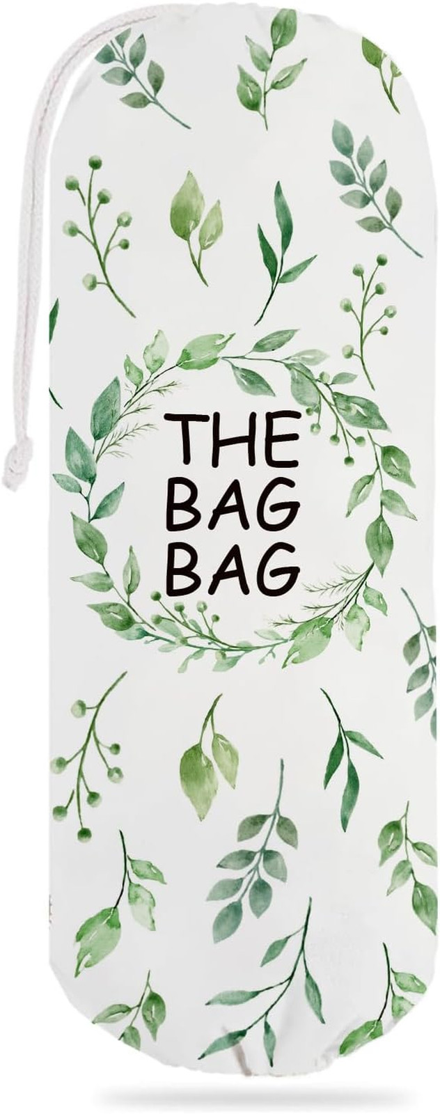 Eucalyptus Leaves Plastic Grocery Bag Holder,Grocery Shopping Bags Carrier,Bag O