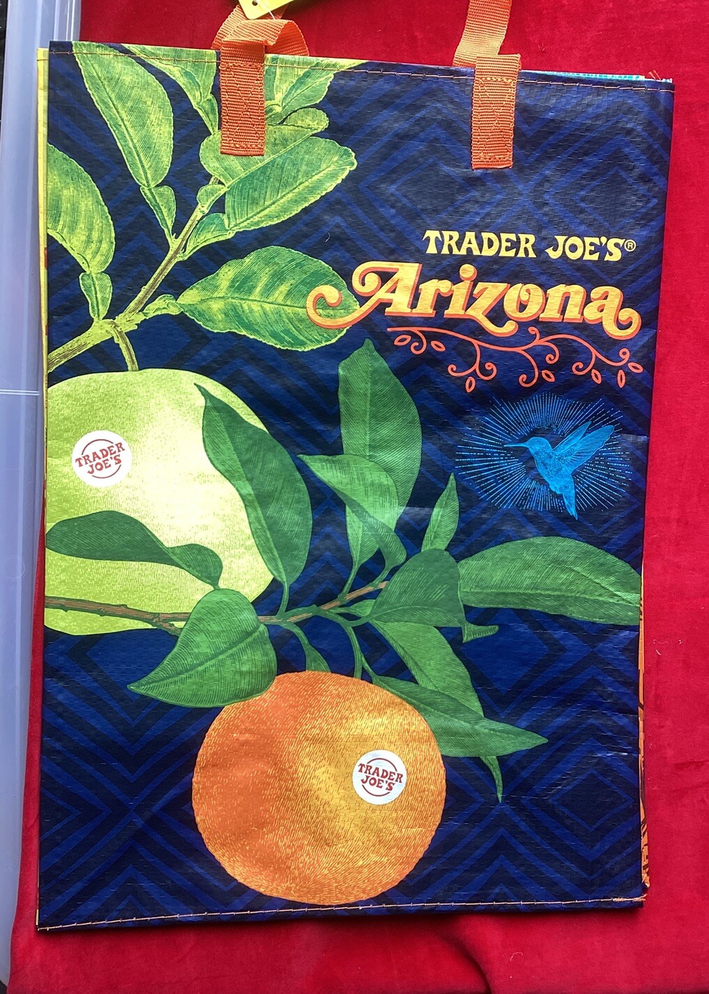 TRADER JOE’S Reusable Shopping Bag Arizona Hummingbird BRAND NEW WITH TAGS