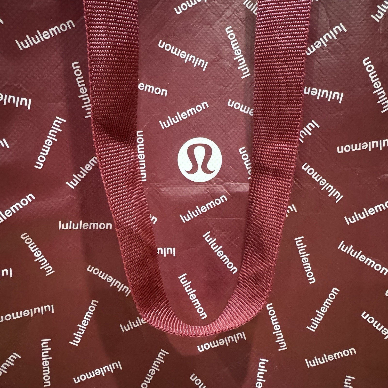 Lululemon Bag Tote Reusable – Burgundy Shopping Bag – 11”x9”x5”