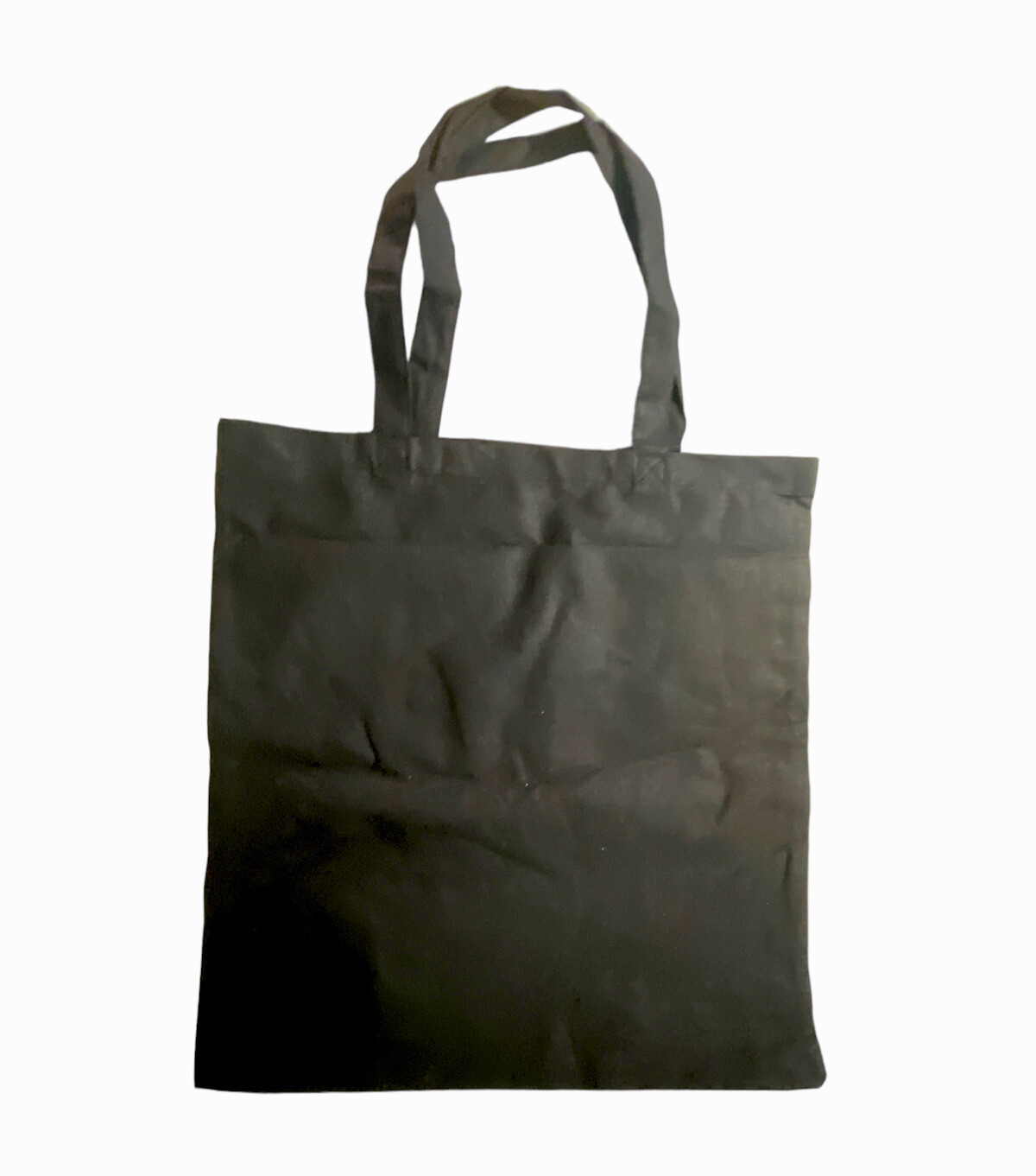 Tote Bag Reusable Shopping 6 Pk Fabric Black Plain 15×14 Craft Lightweight
