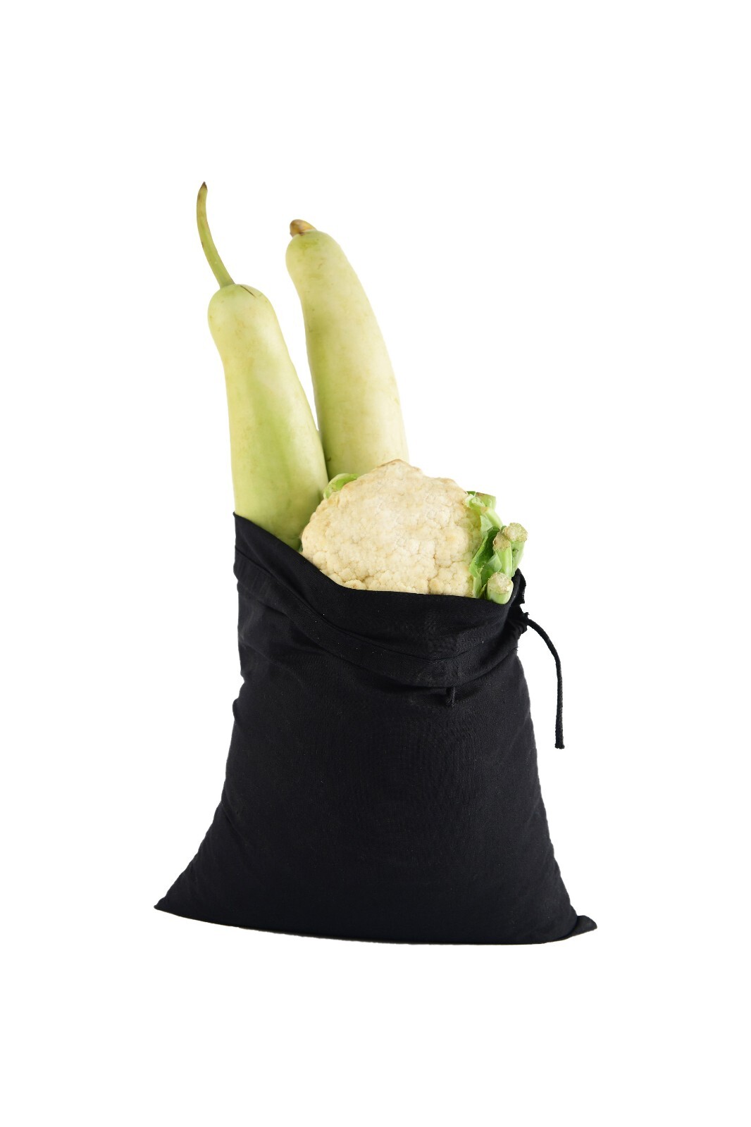 Black Cotton Reusable Produce Muslin Bags –Multipurpose Pouch Holiday Bag Sack