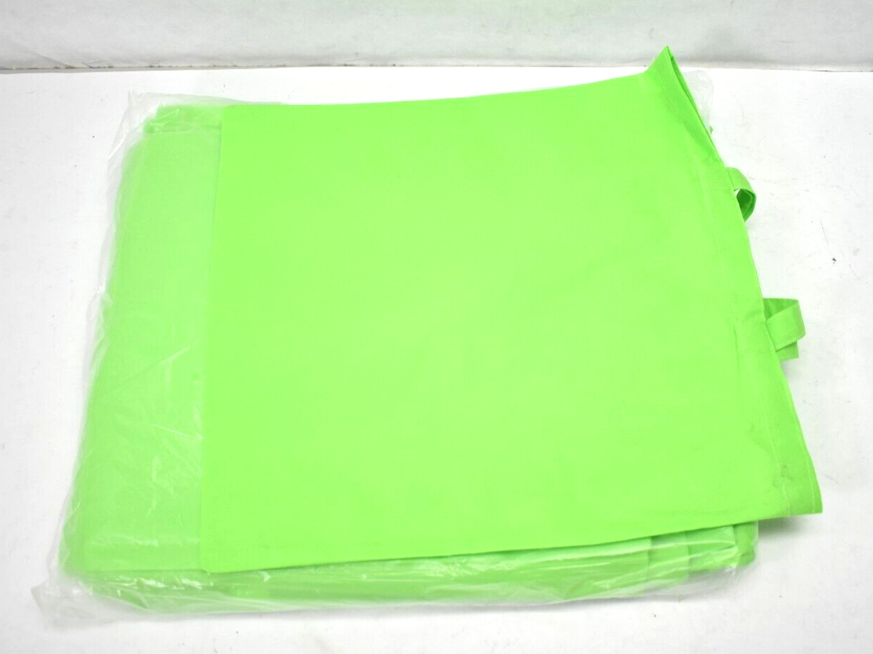 Lot of 24 Lime Green Carry Tote Bags Blank 15″ x 16″ w 2 Handles Grocery