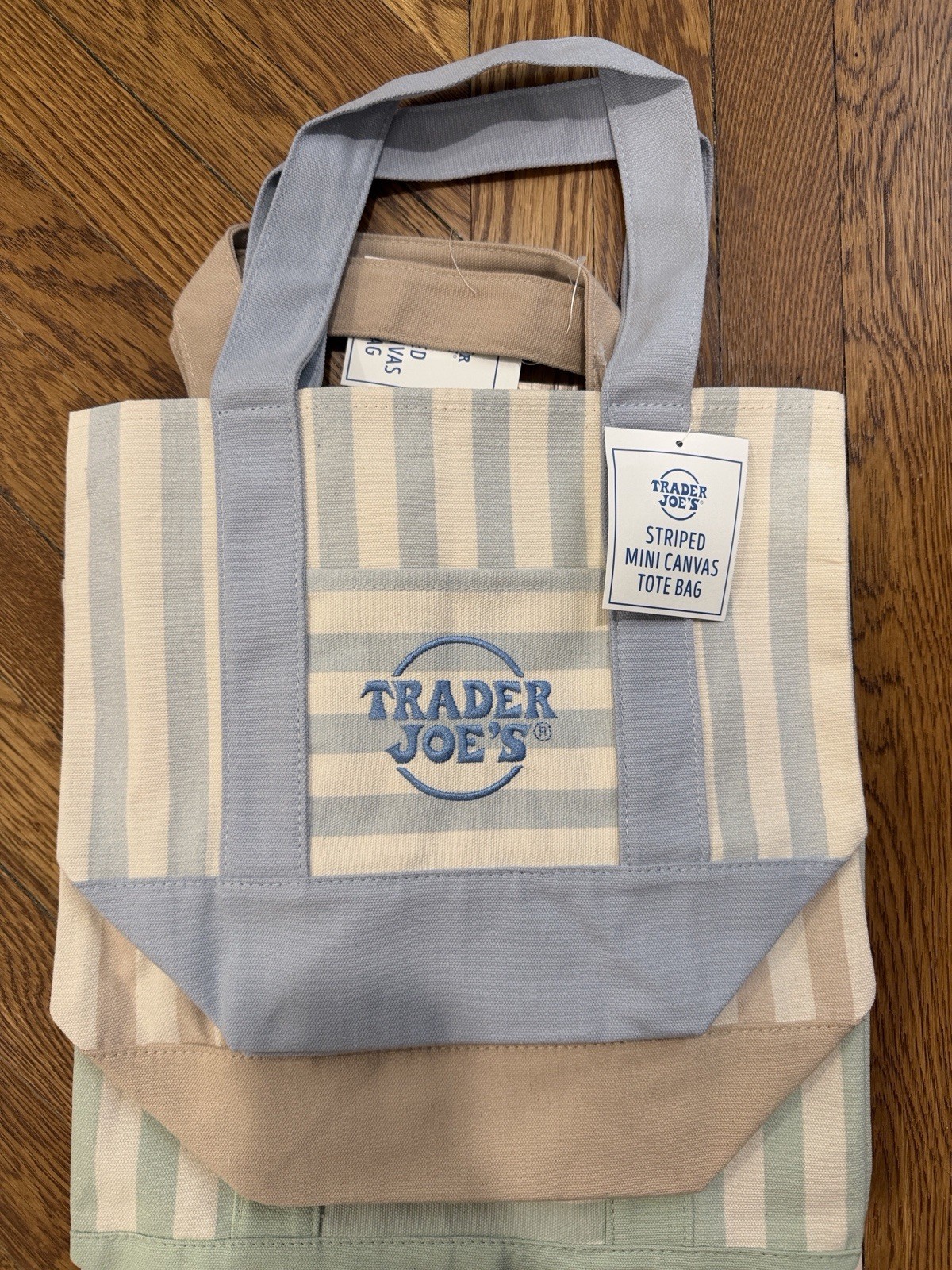 Trader Joe’s Striped Mini Canvas Tote Bag, Multicolor, Summer 2026 Tote, All 4