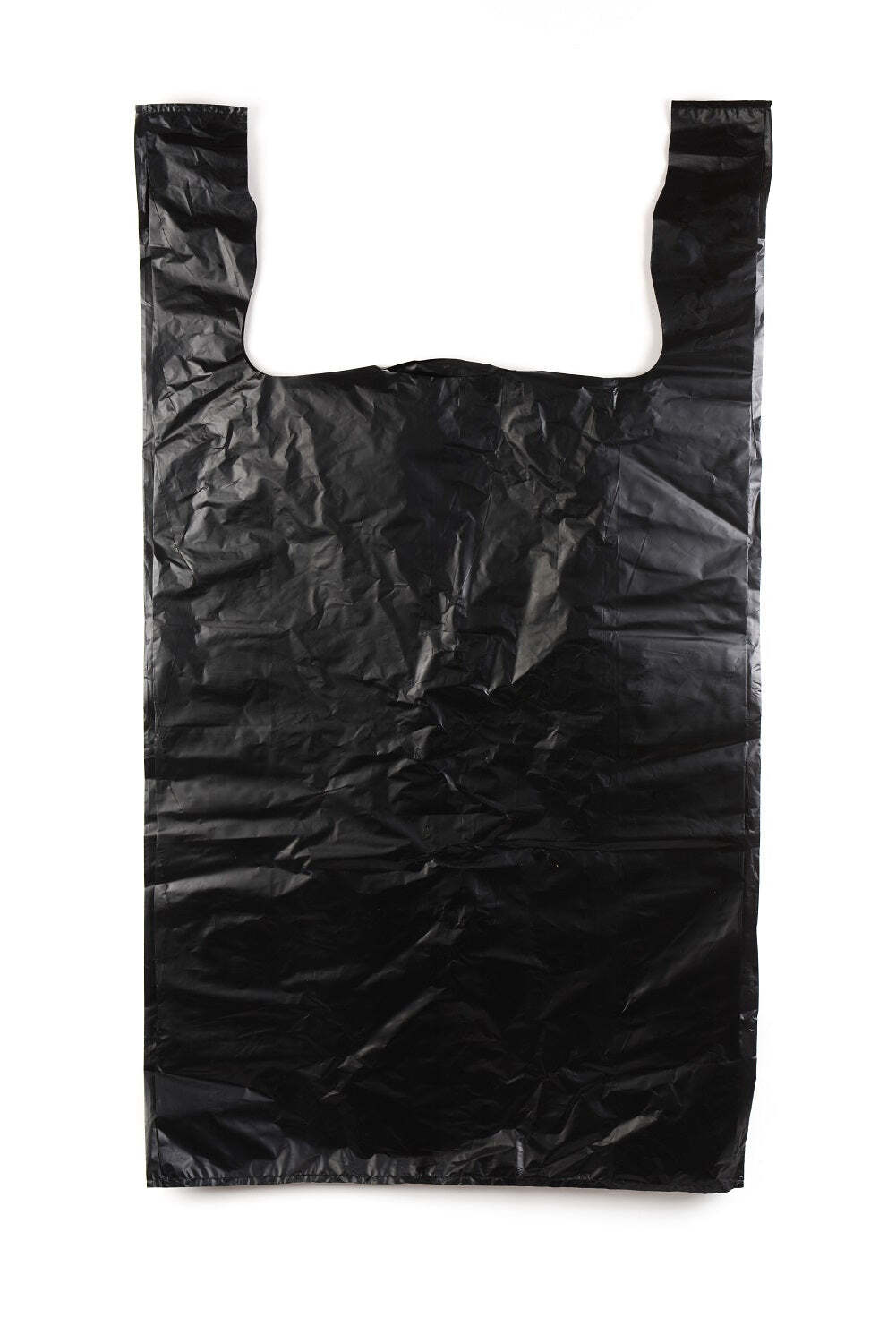 Plastic Black Jumbo T-Shirt Shopping Grocery Bags Multi Purpose 18″ x 8″ x 32″