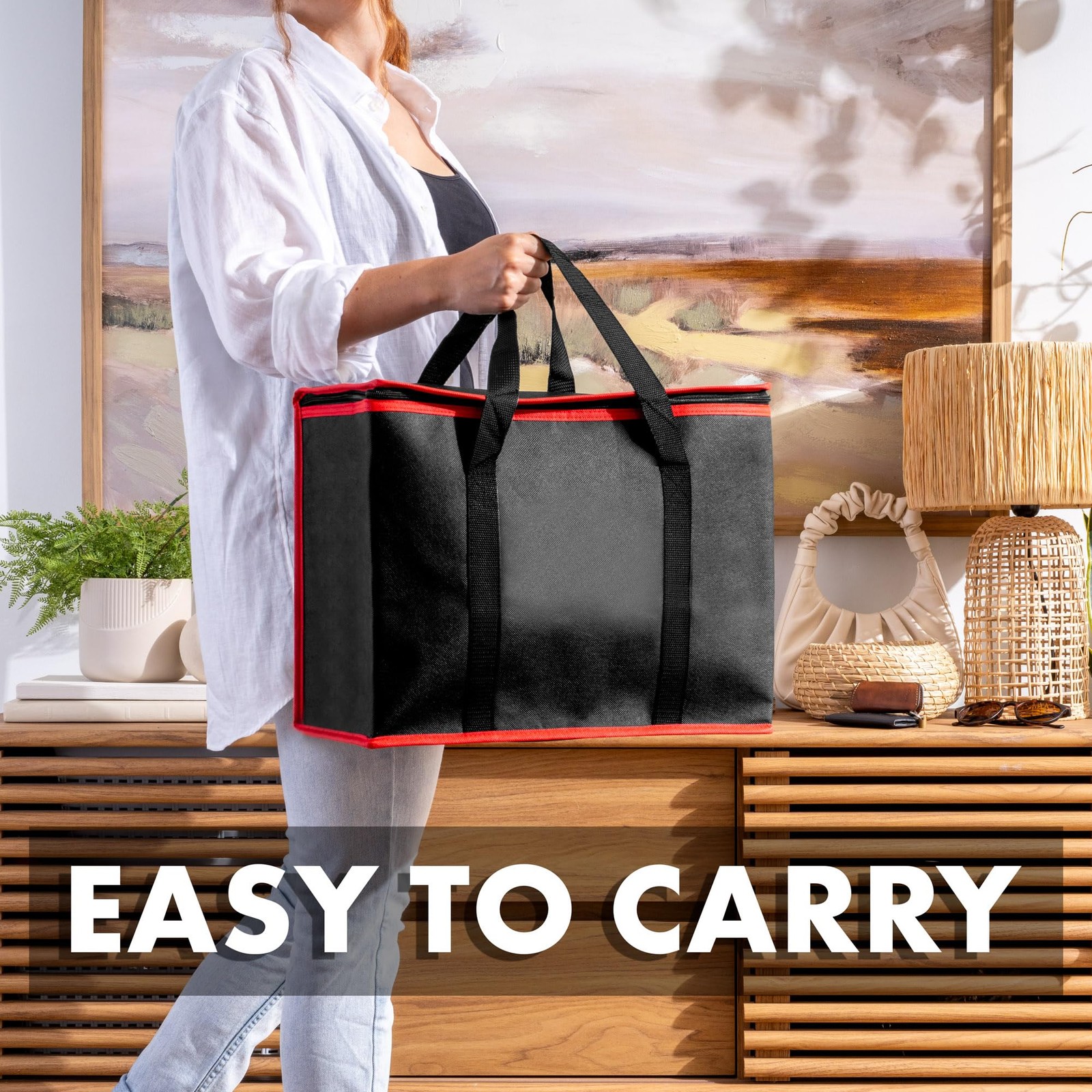 (Not Made In China) Insulated Reusable Grocery Bags, Catering and Delivery Ba…