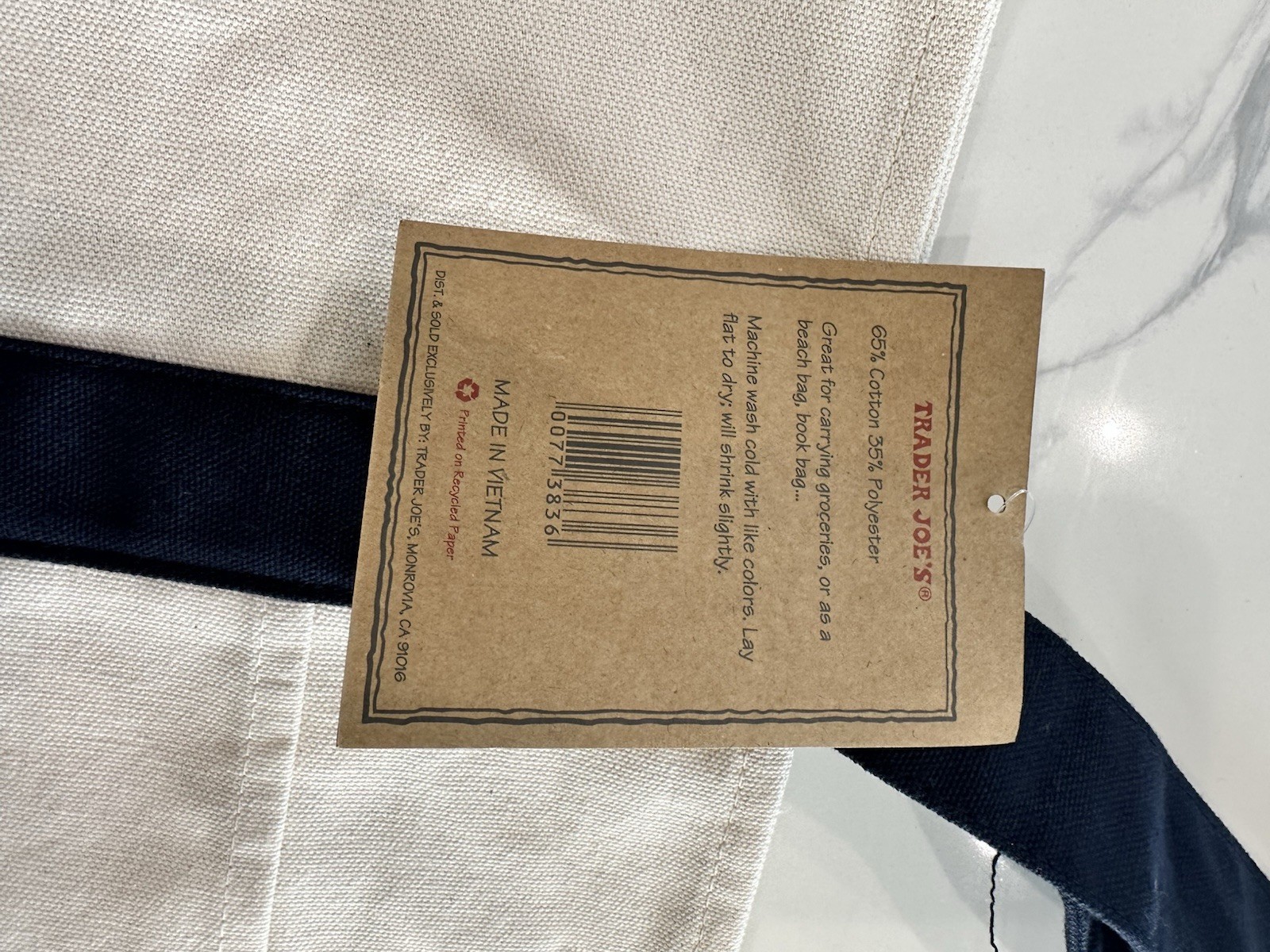 Trader Joe’s Reusable Canvas Eco Original Tote Bags Heavy Duty New w Tags