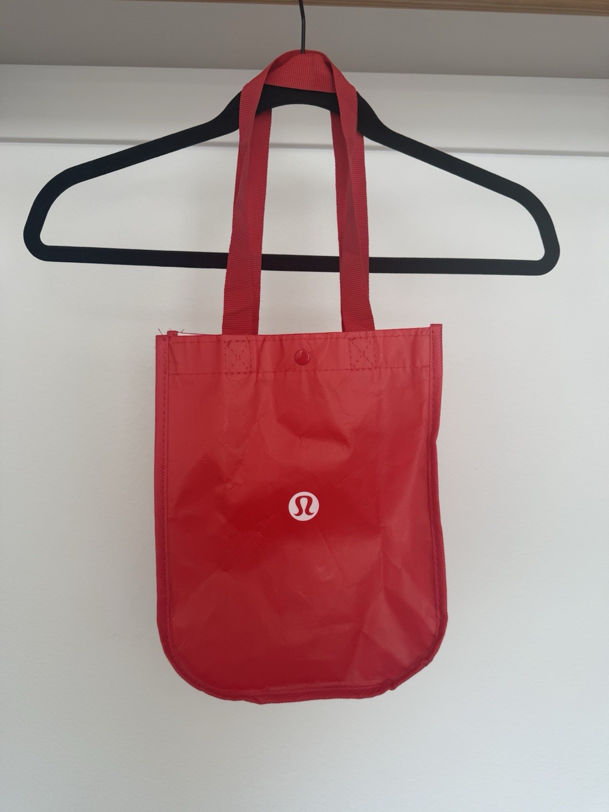 Lululemon Red Branded Reusable Shopping Tote Bag | Lightweight Promo Bag