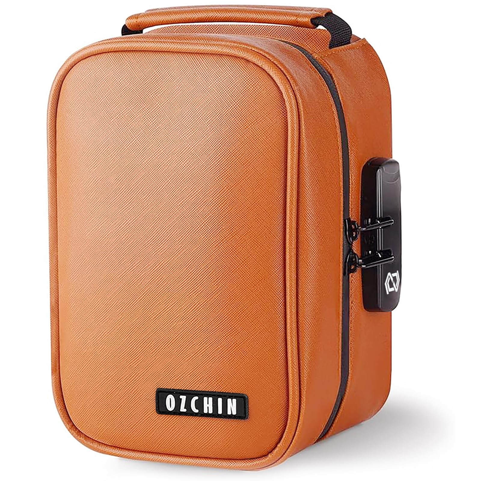 OZCHIN Smell Proof Bag with Combination Lock File Organizer Case M, Brown