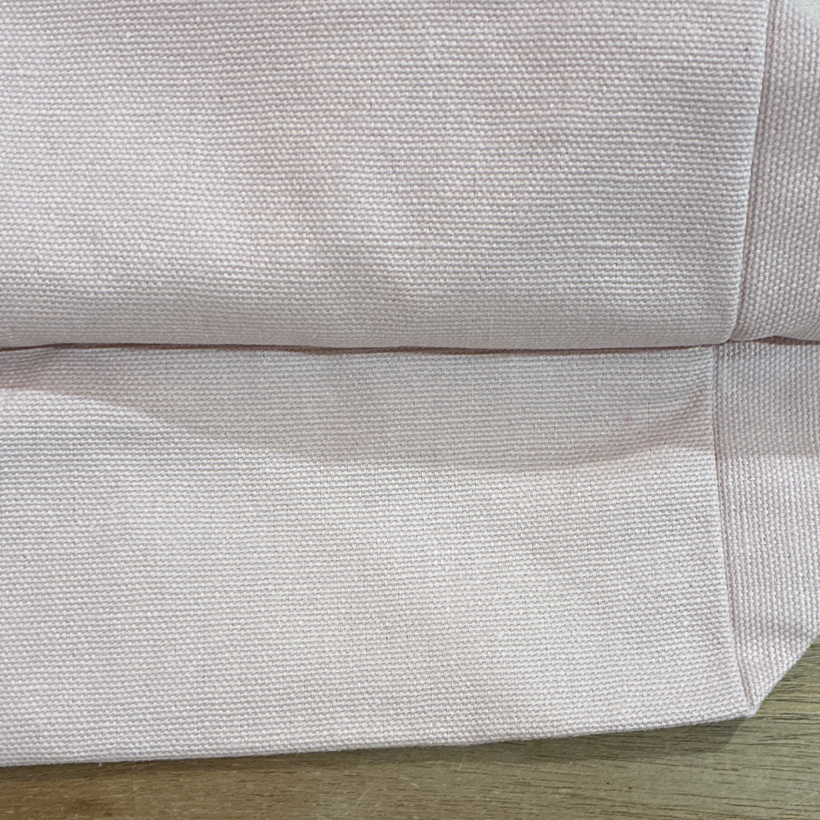 Trader Joe’s Striped Mini Canvas Tote Bag Pink/White 13 in 6W x 6H