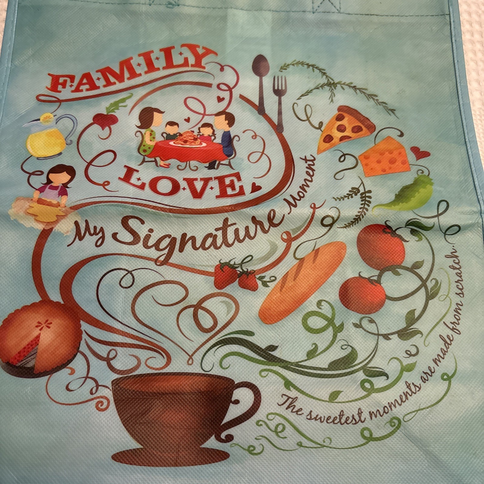Safeway Signature Reusable Shopping Bag Tote Eco Family & Love NWOT