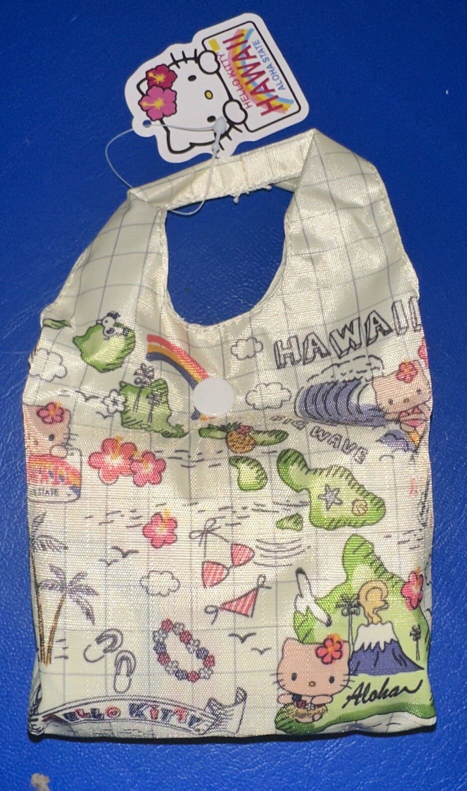 Hawaii Exclusive Hello Kitty Reusable Compact ECO Tote Bag Islands Map-NEW
