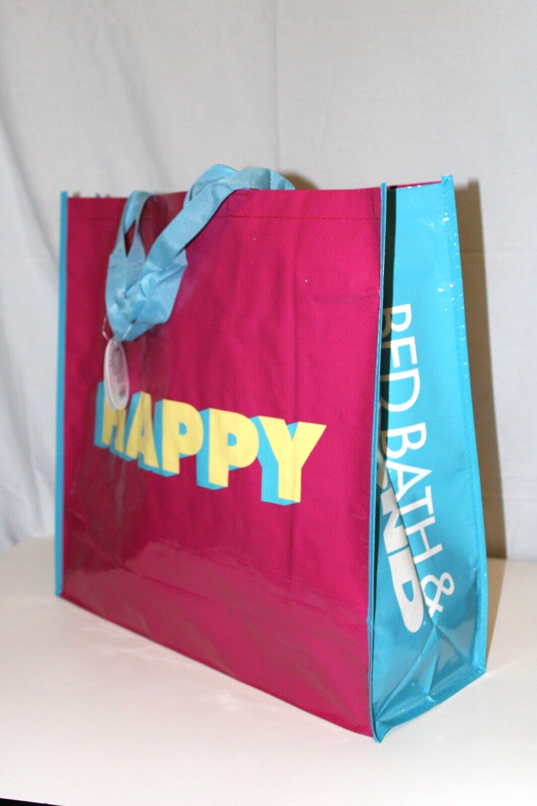 BED BATH & BEYOND Large Reusable TOTE BAG Happy