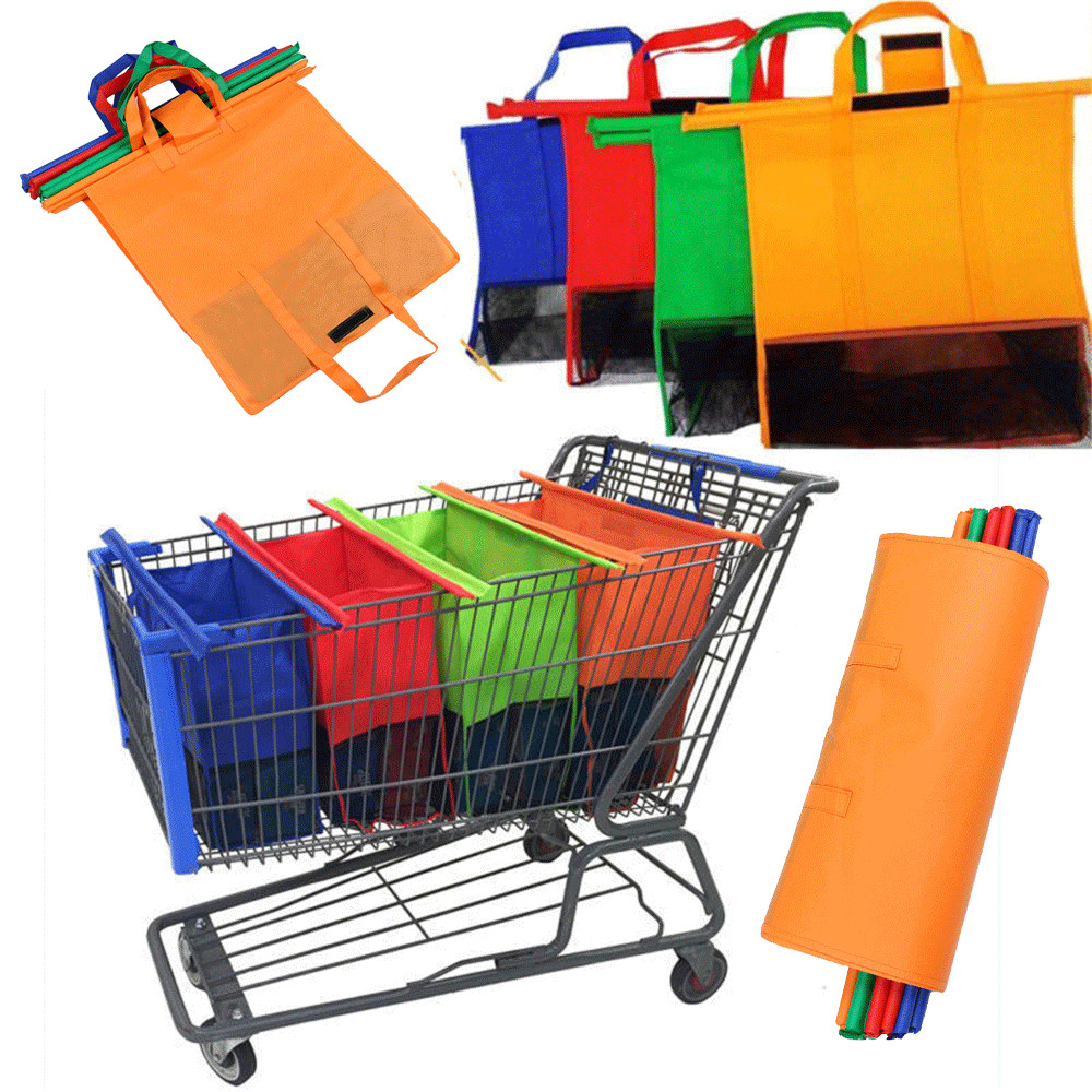 Reusable Trolley Shopping Cart Bags Grocery Organizer for Trolley Shopping Carts