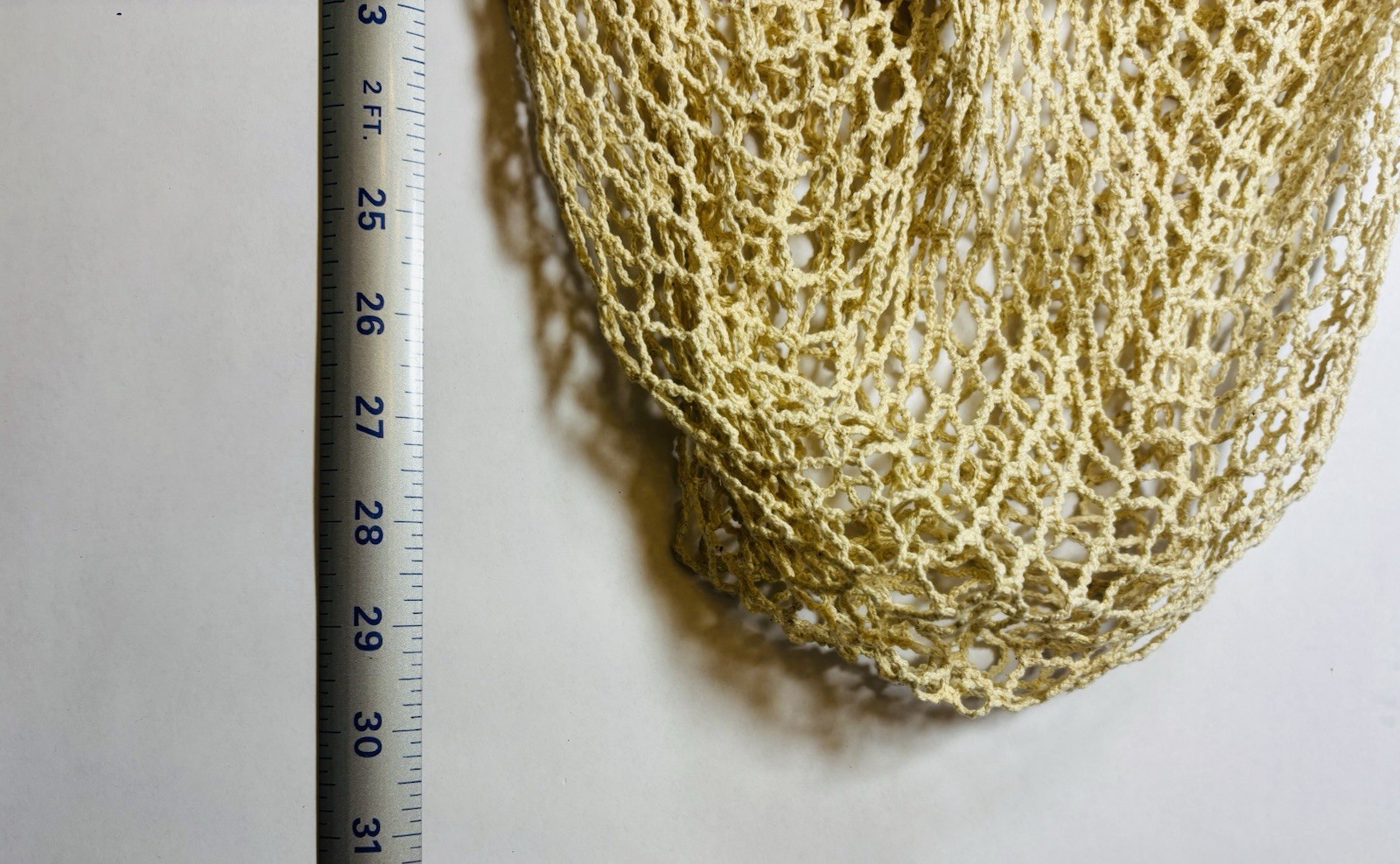 Vintage LRG Fish Net French Market Beach Expansion Bag Woven Large Boho Earthy