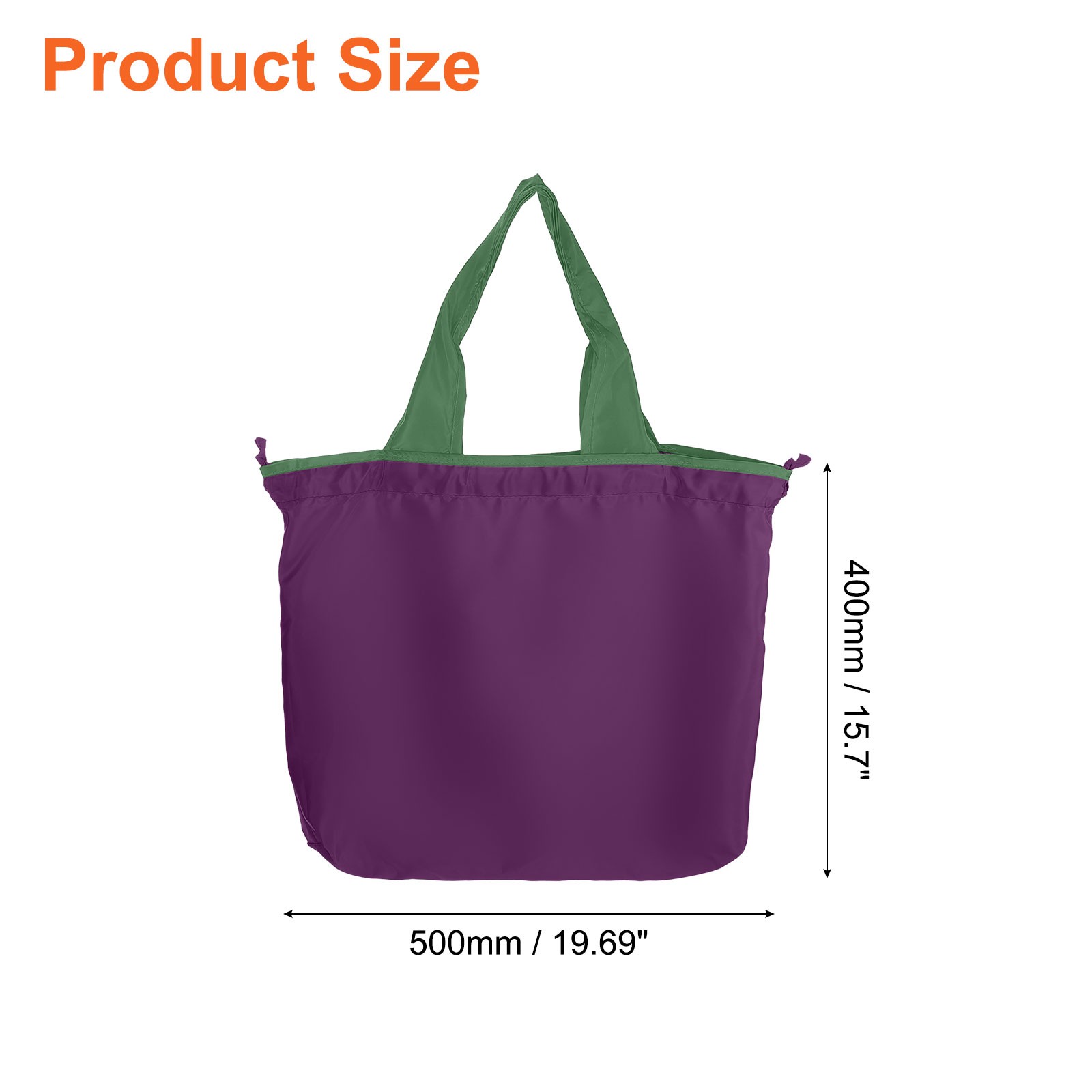 Reusable Grocery Bags, 1Pcs 20″ x 16″ Washable Shopping Totes Fit in Pocket