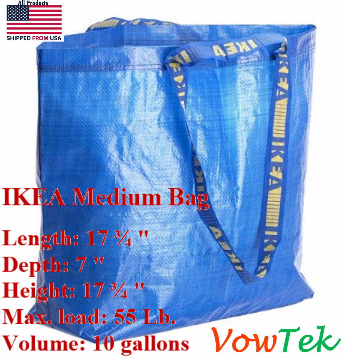 One IKEA Medium ECO Friendly FRAKTA Tote for grocery shopping laundry storage