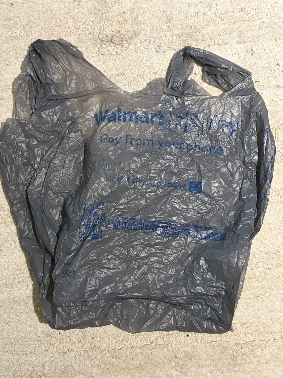 Lot of 10 Walmart Plastic Grocery Bags Reusable Shopping Sack Handles Clean
