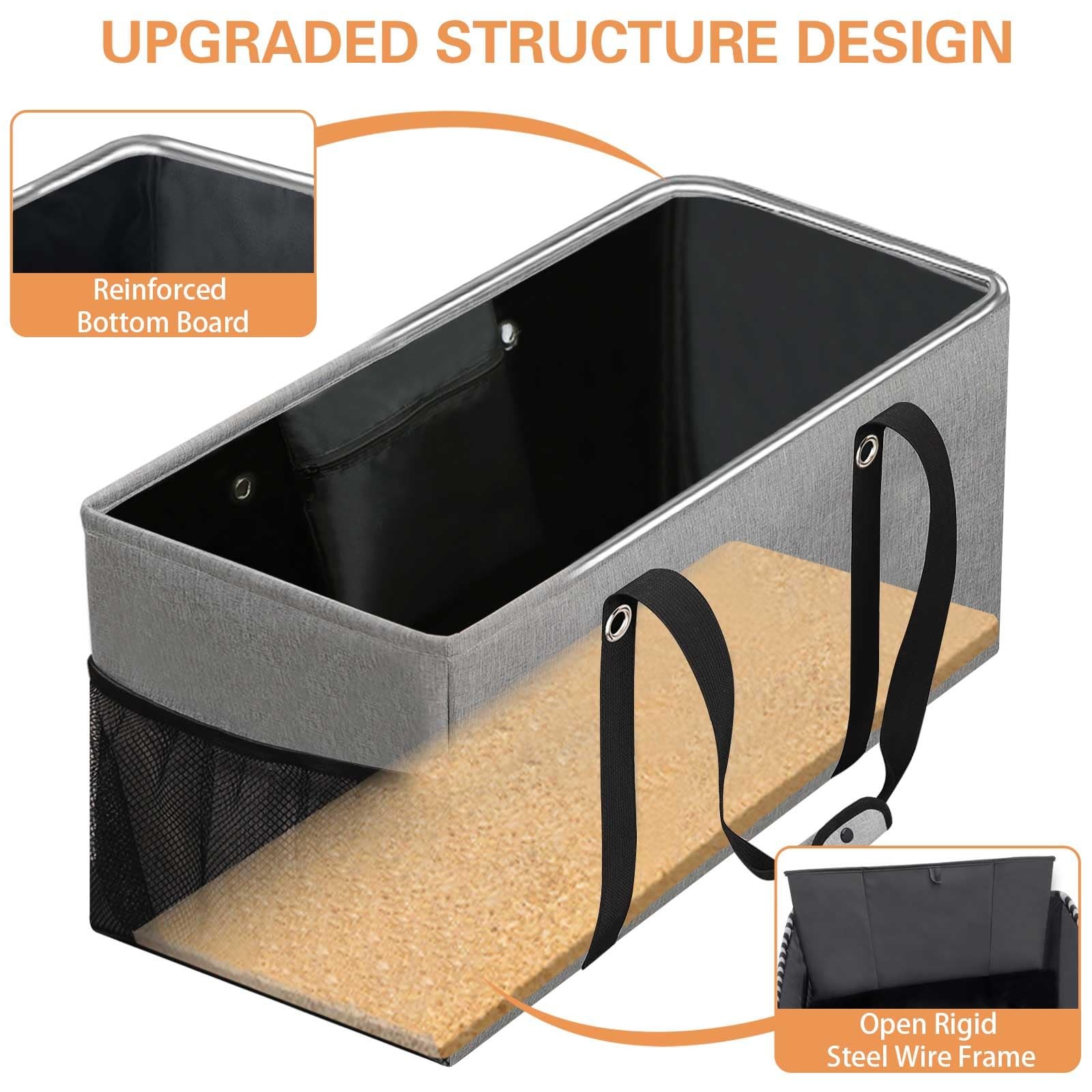 Standing Extra Large Utility Tote Bag With Metal Wire Frame Large Structured Tot