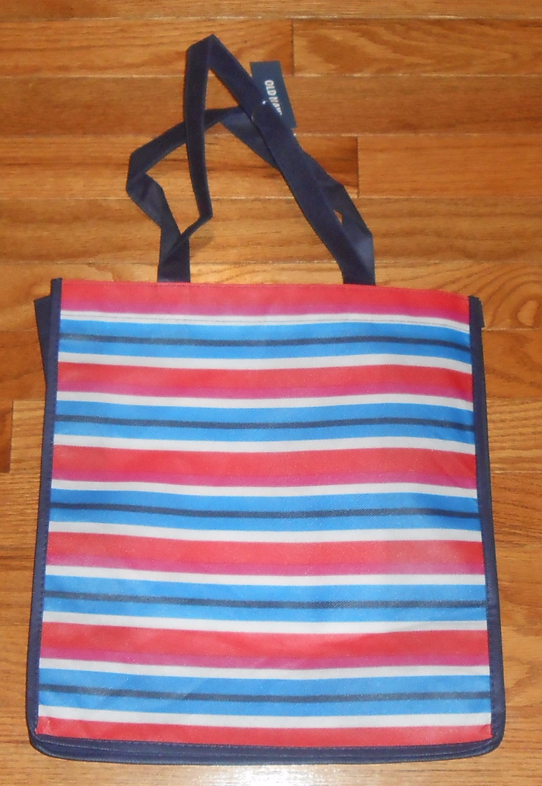 OLD NAVY RED, WHITE & BLUE STRIPE TOTE BAG – ONE SIZE
