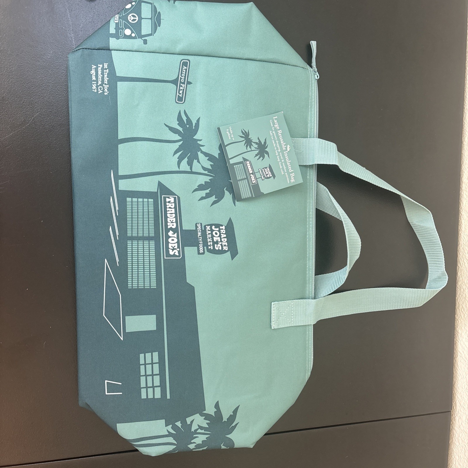 Trader Joe’s 8 Gallons Reusable Bag Cooler Large Insulated Tote Dusty Blue