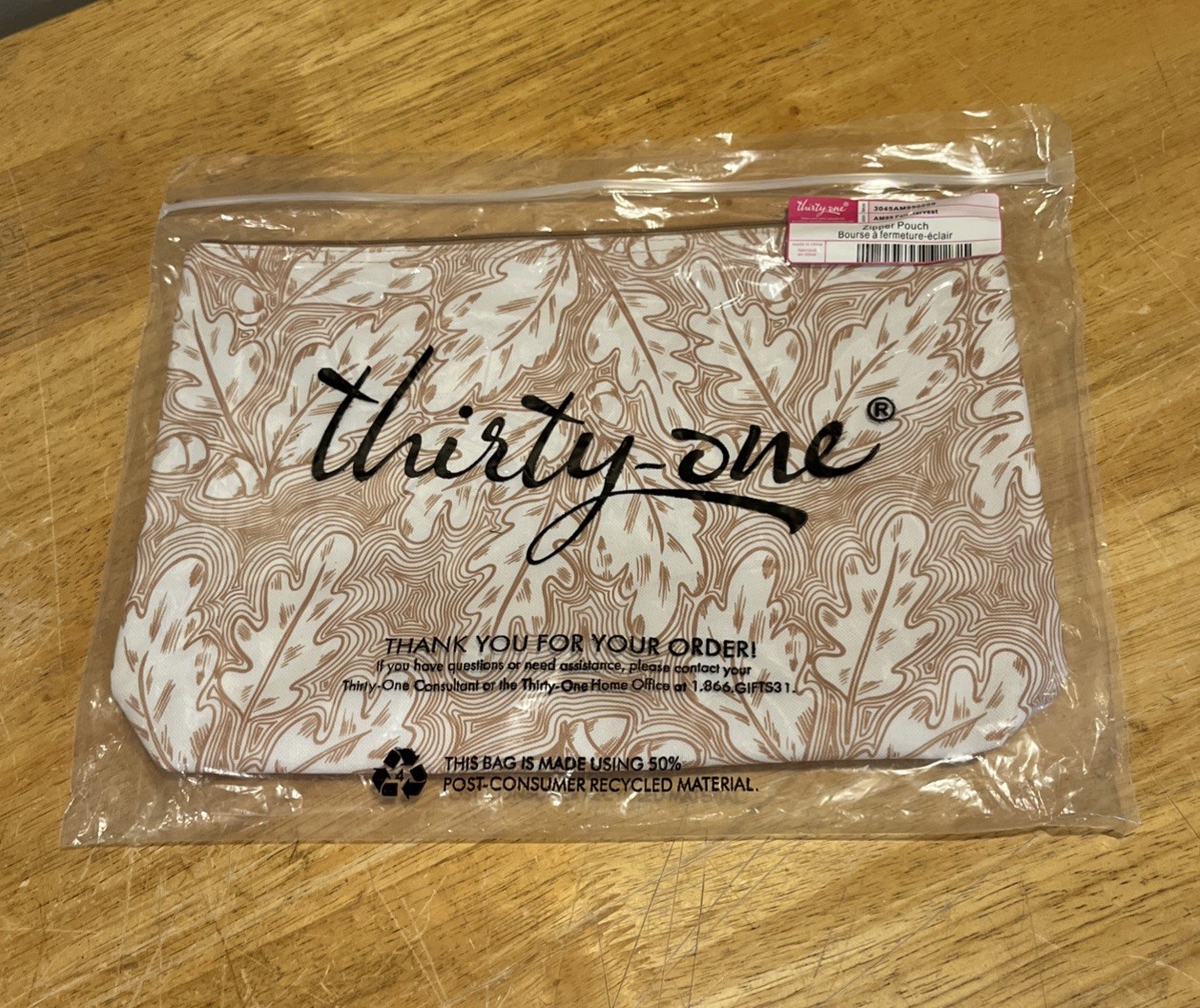 THIRTYONE Thirty One 31 Gifts Zipper Pouch – BRAND NEW – Fall Harvest
