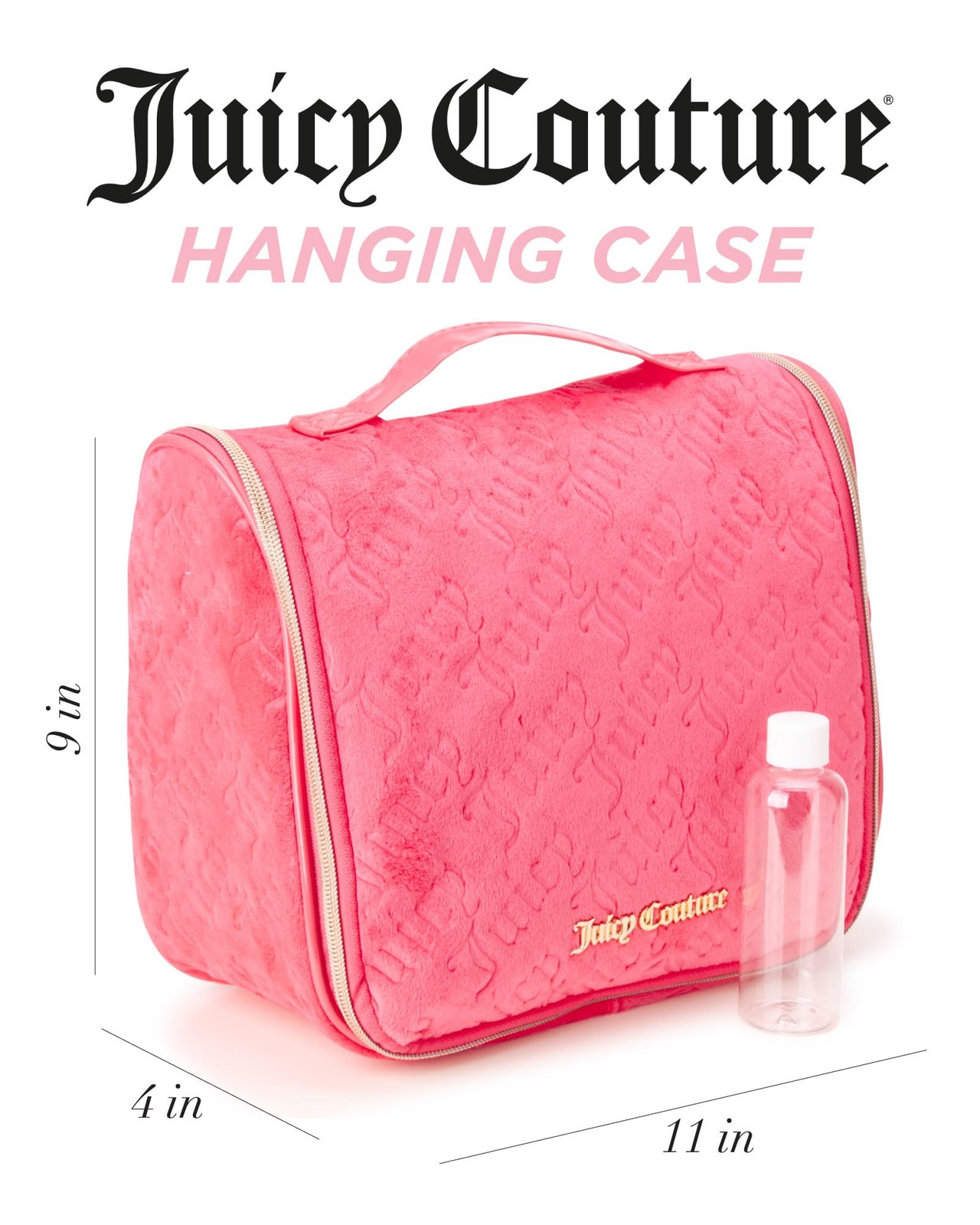 Juicy Couture Pink Makeup Bag Cosmetics Organizer Travel One Size,