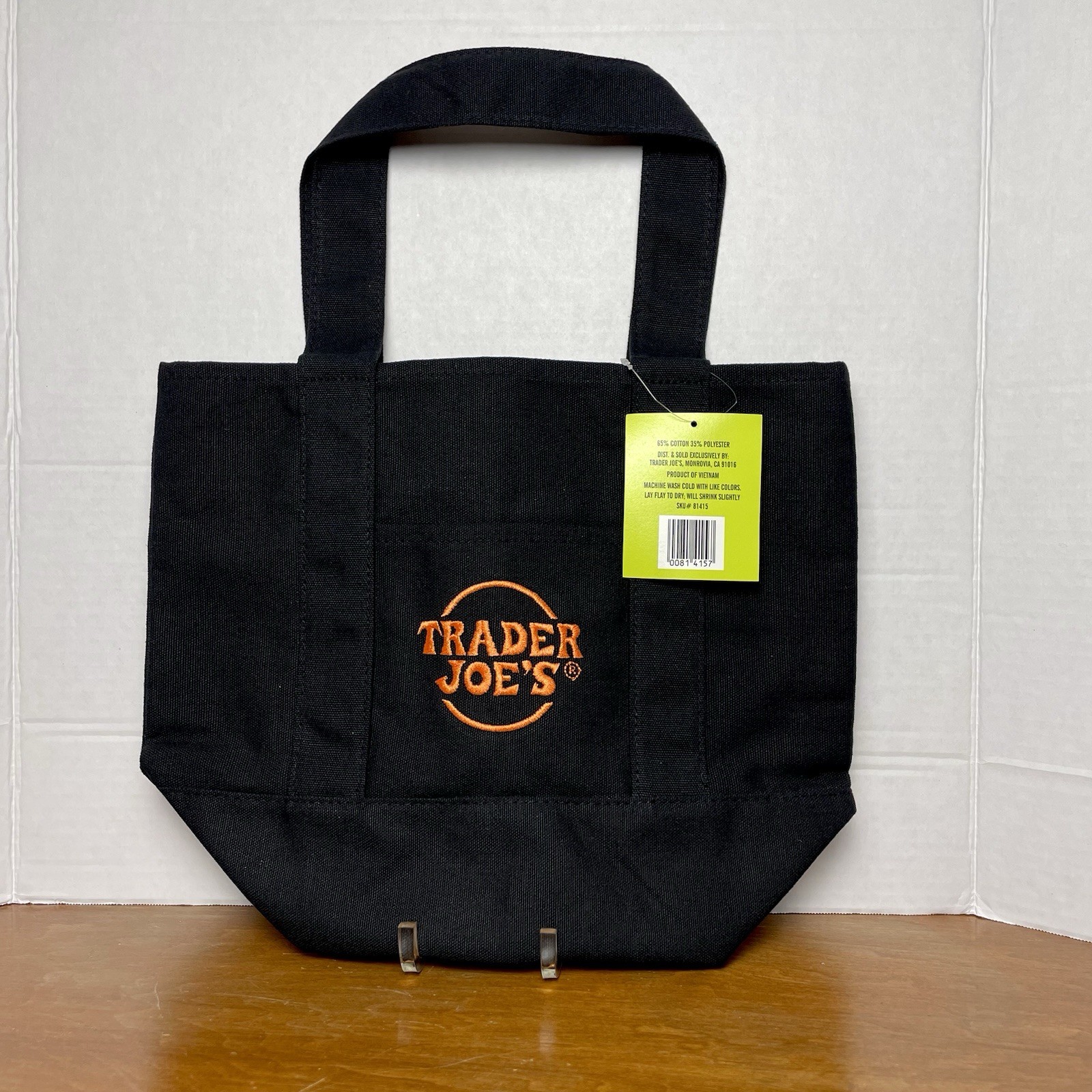 Trader Joe’s Halloween Trick-or-Treat Canvas Tote Bag BLACK NEW With Tag ⚫️ 🎃