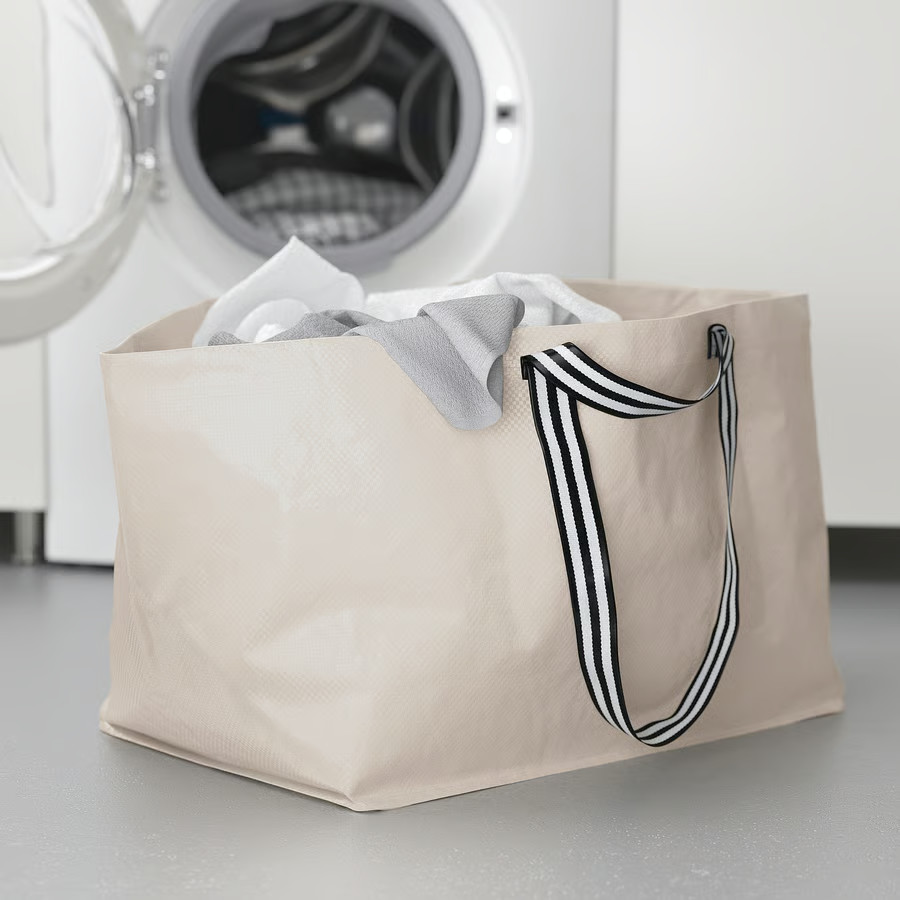 IKEA GÖRSNYGG Large Reusable Tote Bag Durable LightBeige 22.5×14.5×15.25″ 20Ga