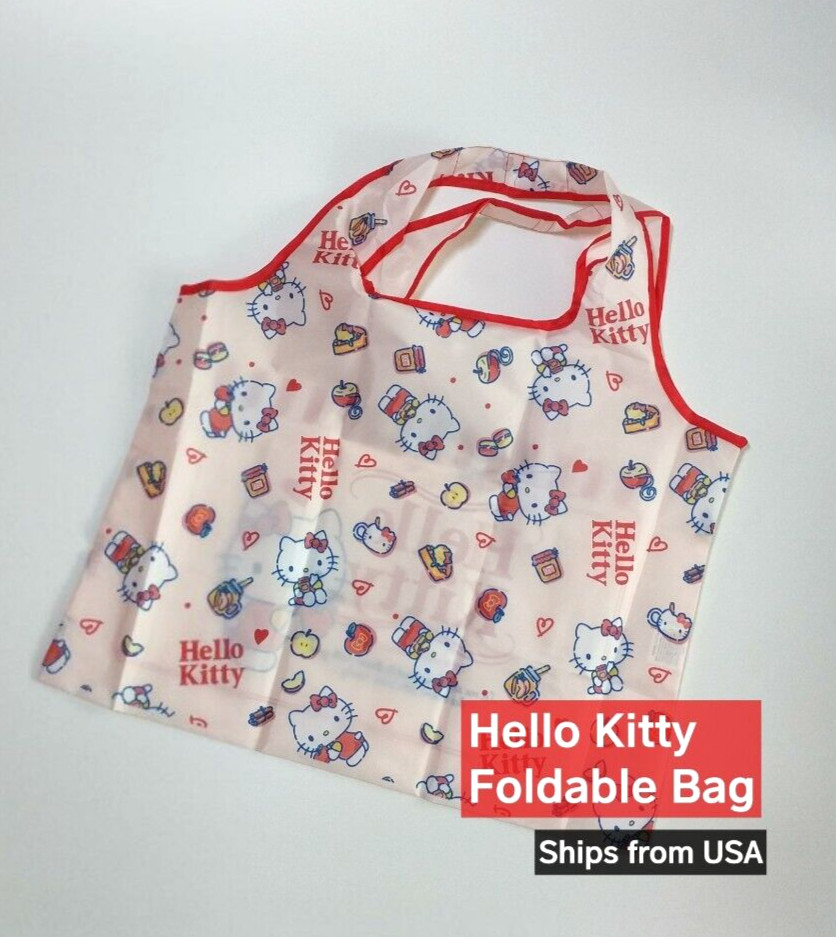 Hello Kitty Folding Shopping Bag Grocery Tote Bag (CA, USA) SANRIO